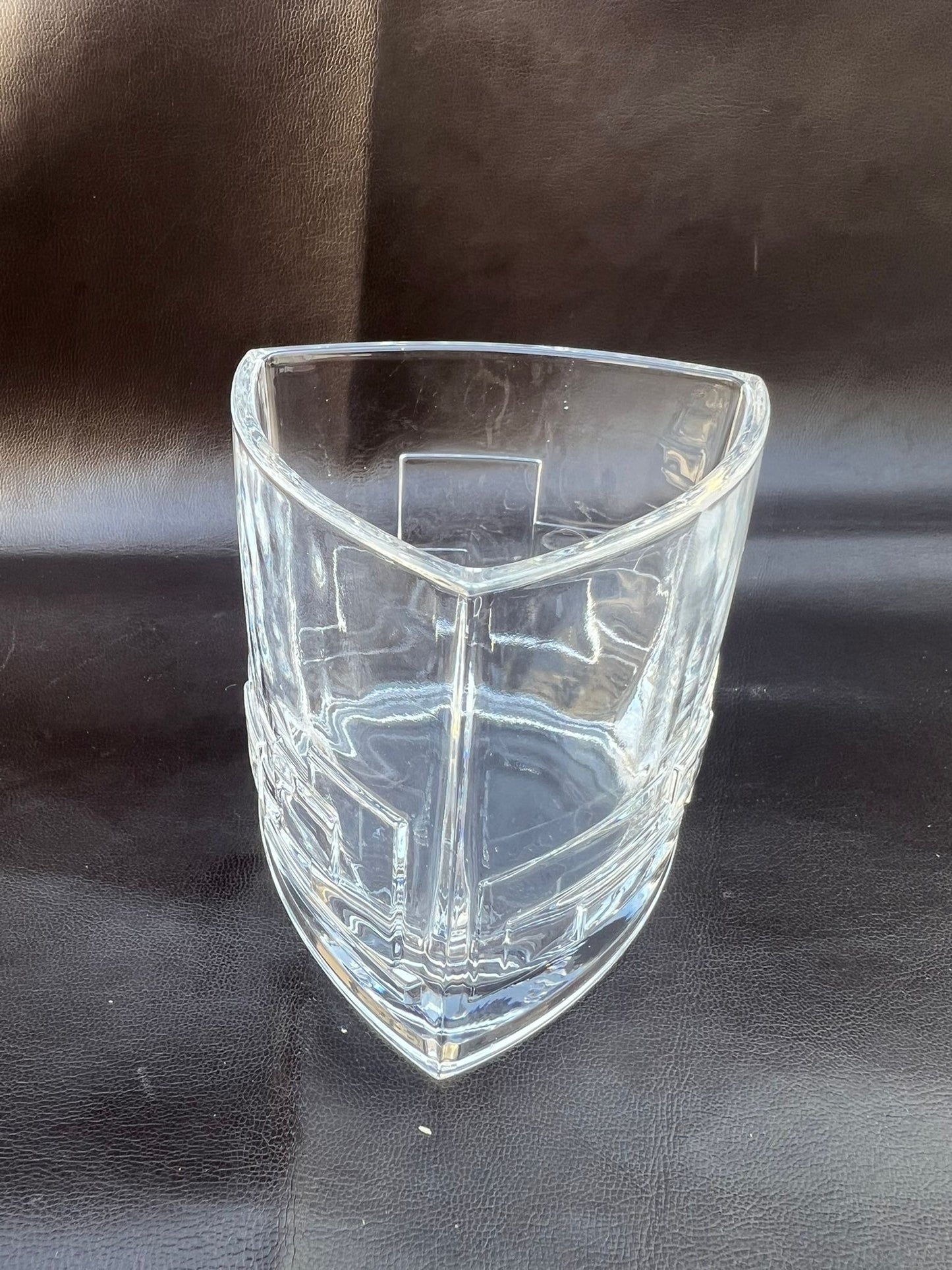 Joyjolt Revere Scotch Whiskey Glasses Crystal Geometric Design Set of 2
