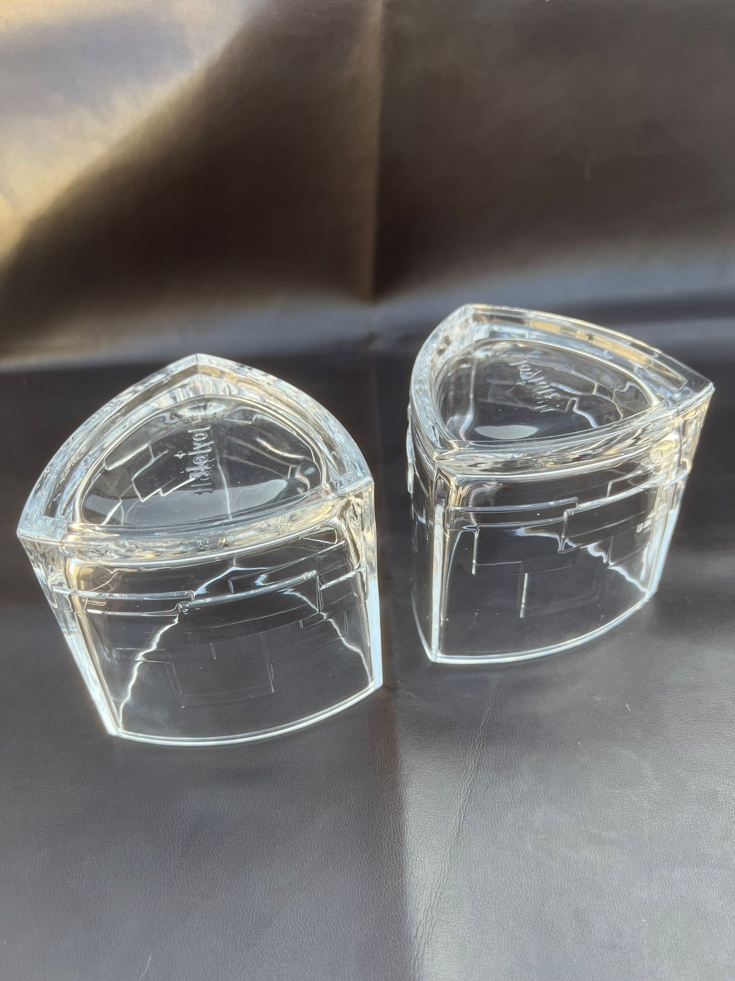 Joyjolt Revere Scotch Whiskey Glasses Crystal Geometric Design Set of 2