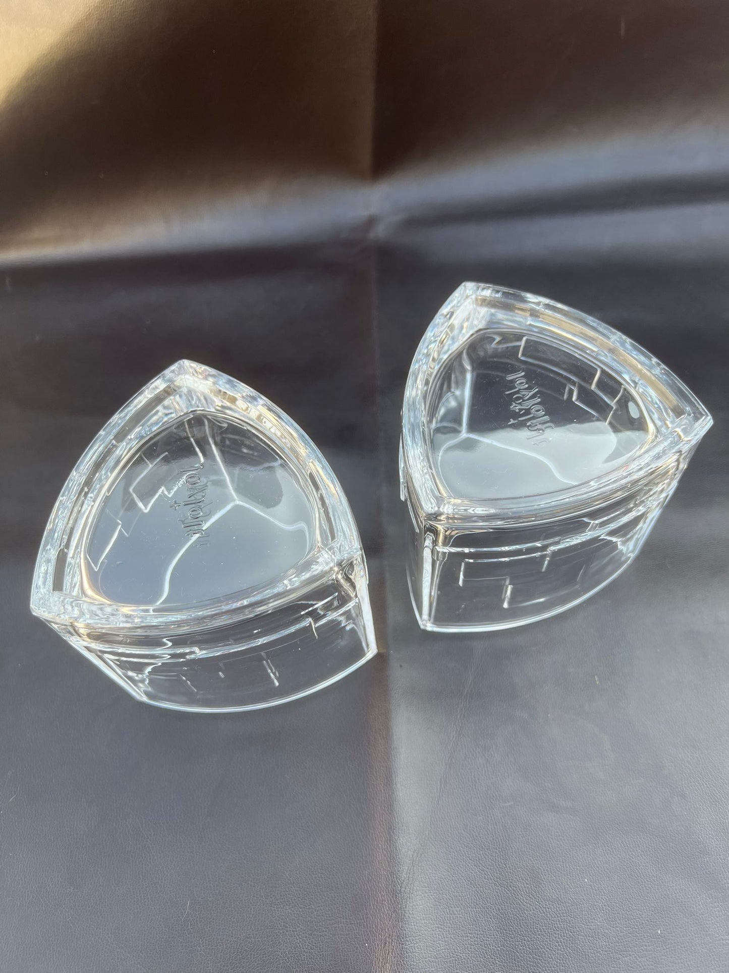Joyjolt Revere Scotch Whiskey Glasses Crystal Geometric Design Set of 2