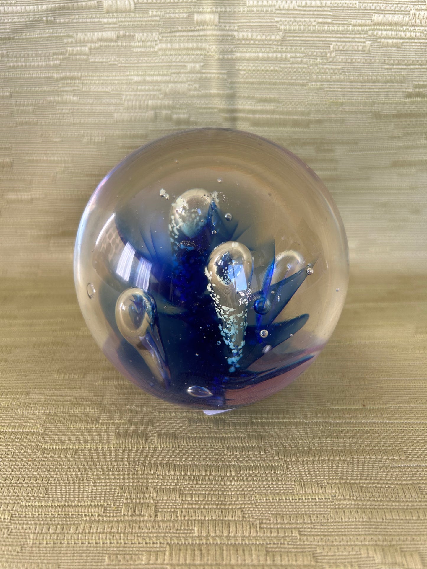 Vintage Murano Blue Glass Paperweight