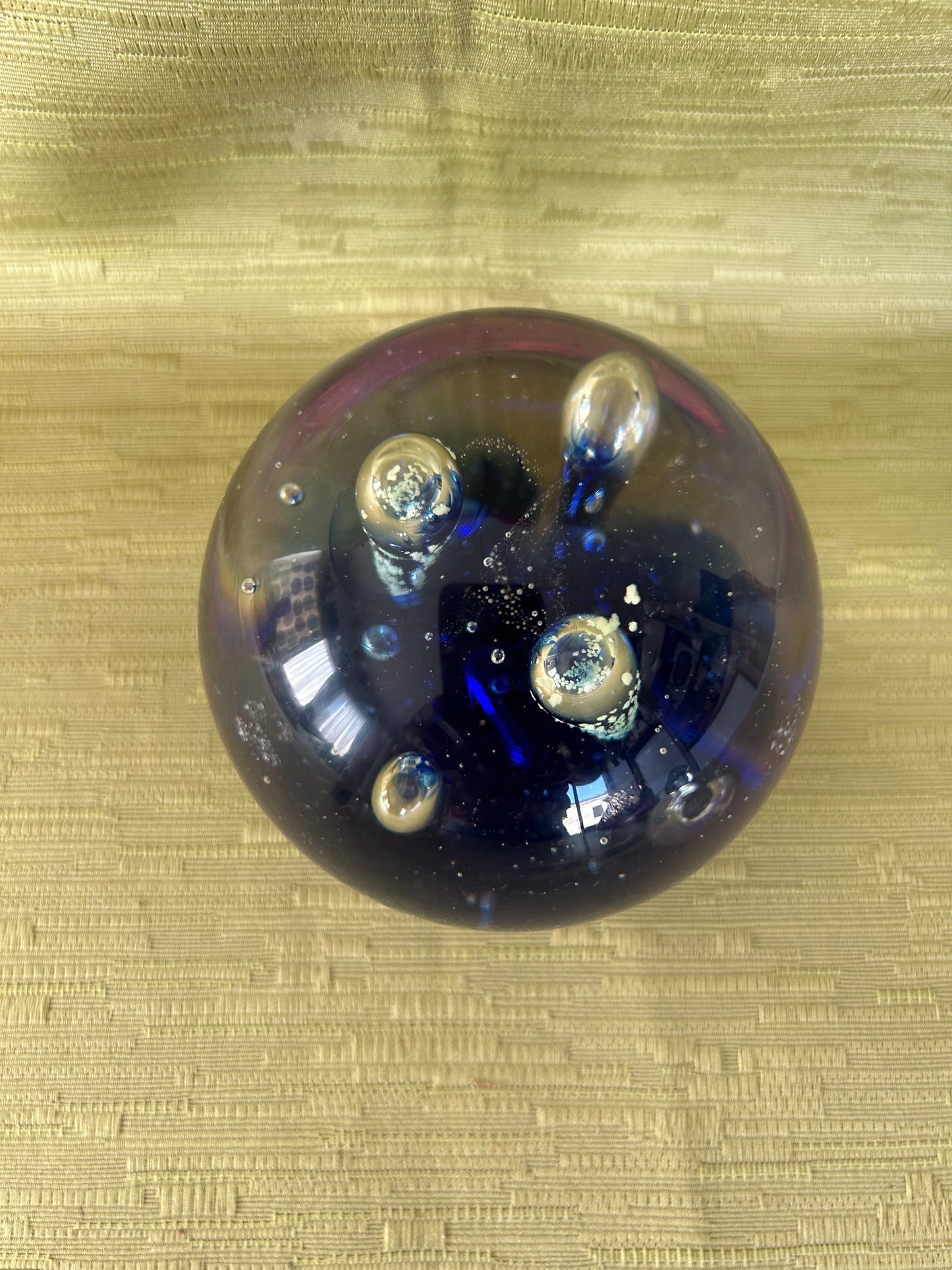 Vintage Murano Blue Glass Paperweight