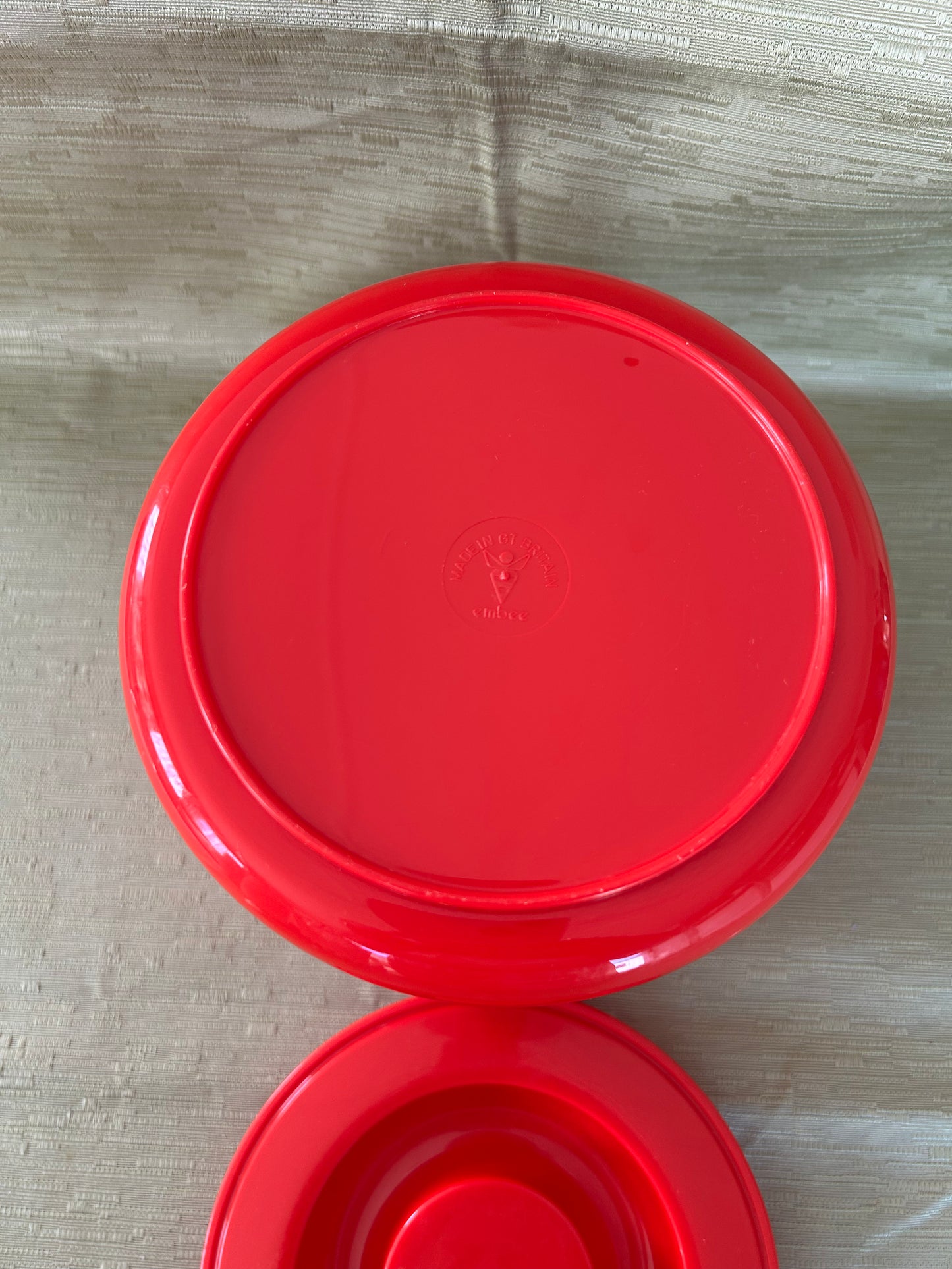 Vintage Retro 1980s Embee Ice Bucket with Lining Red