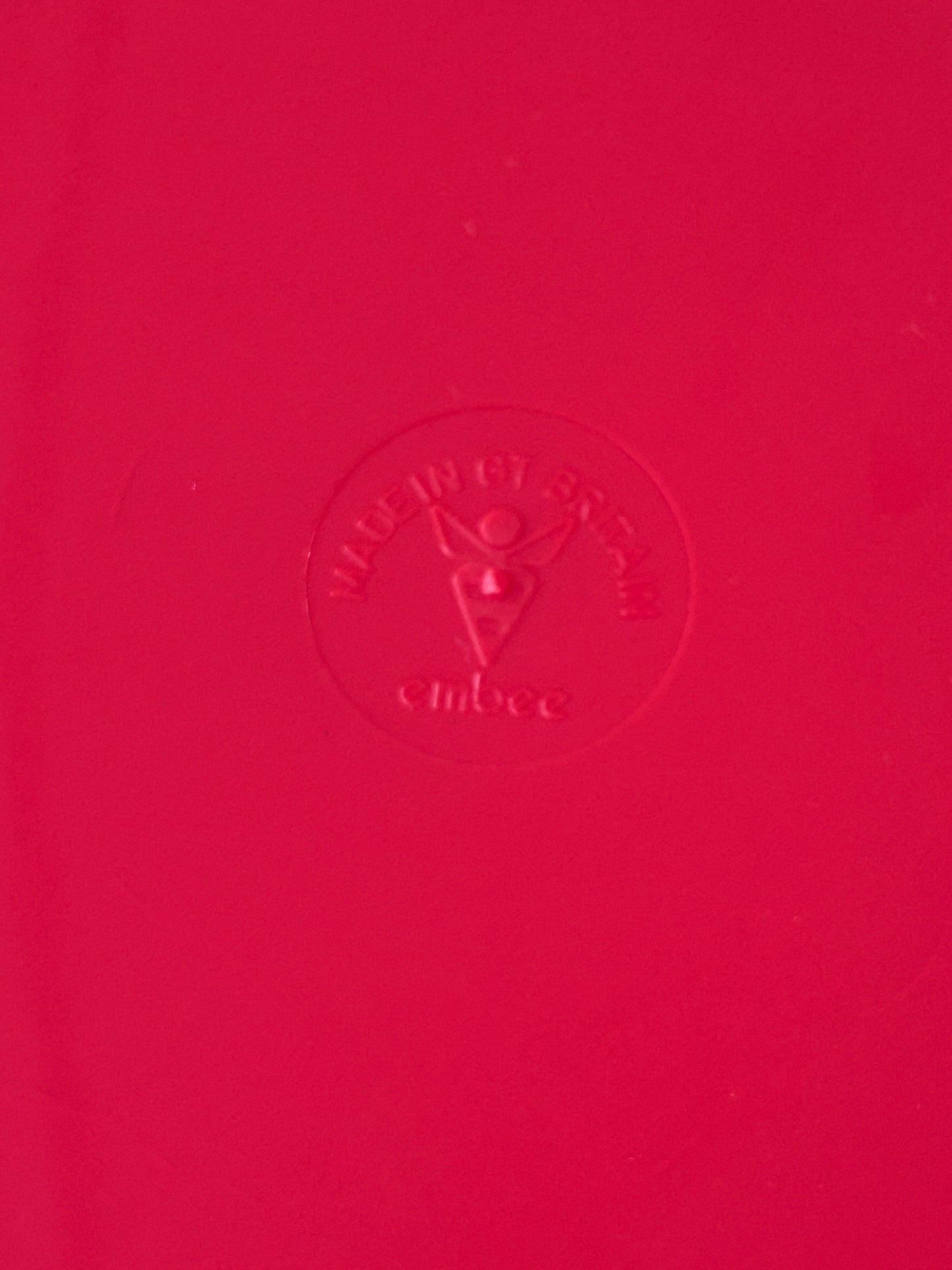 Vintage Retro 1980s Embee Ice Bucket with Lining Red