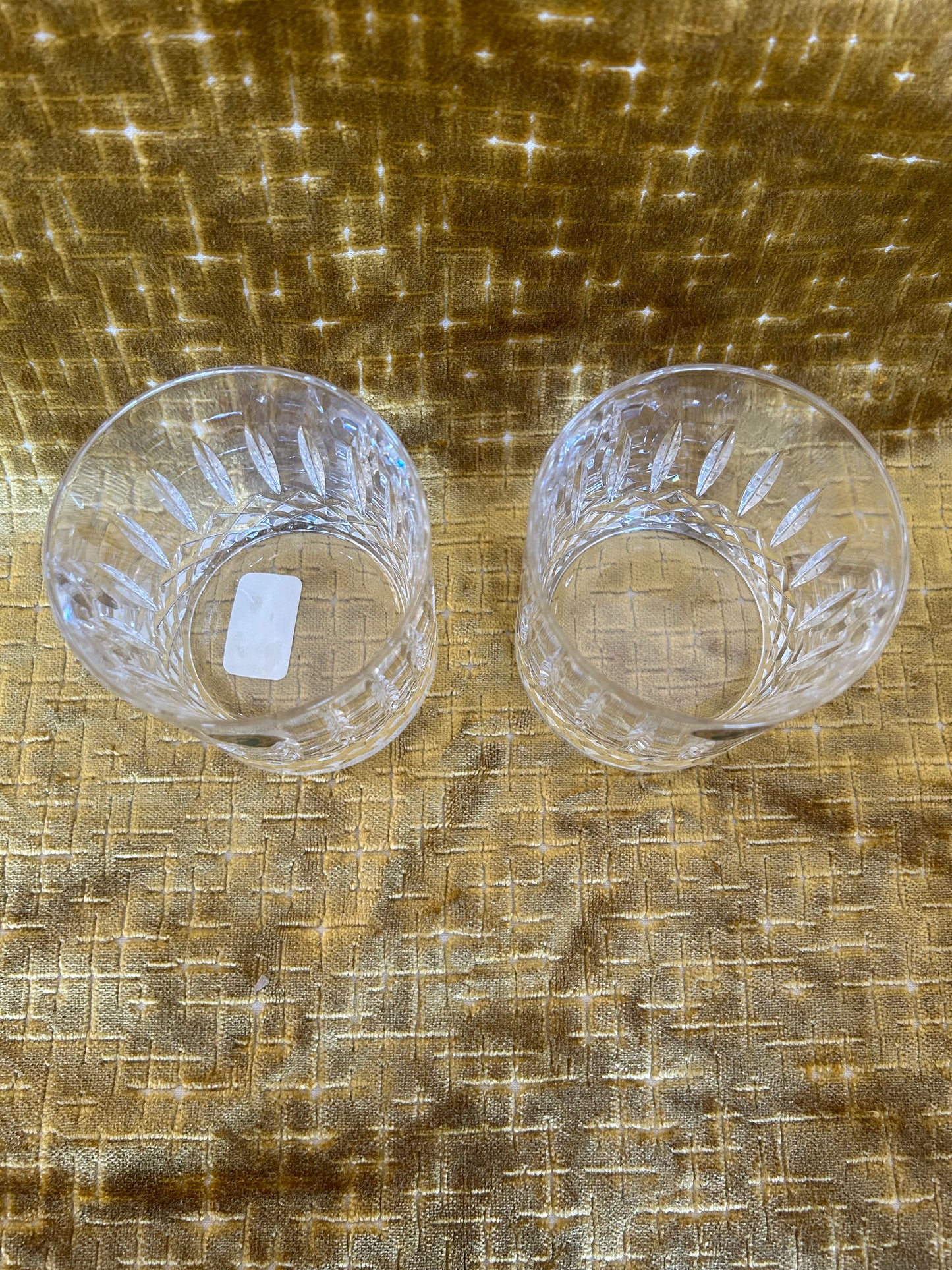 Rare Pair Of Waterford Crystal Nocturne Eclipse Whiskey Glasses With Original Box