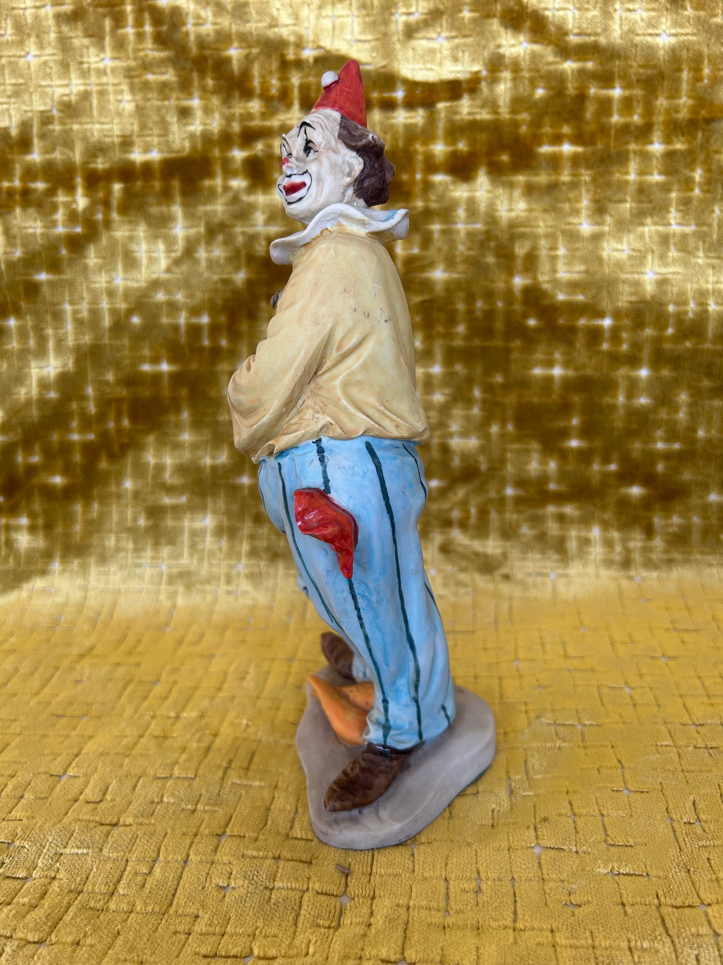 Vintage Pucci Clown Holding a Ball Resin Figurine
