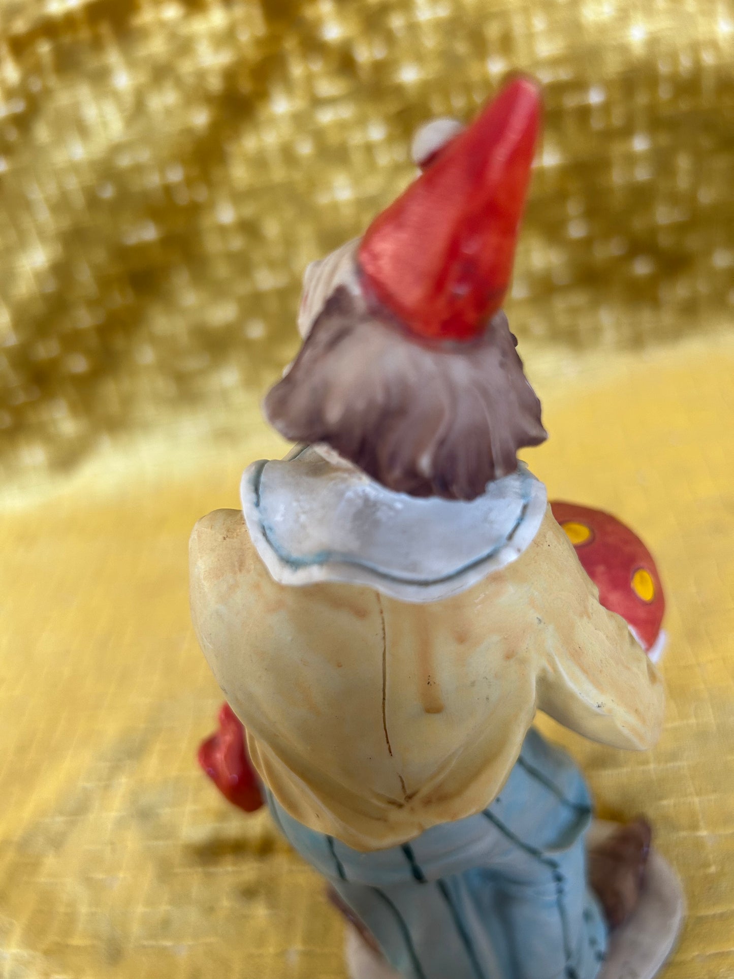 Vintage Pucci Clown Holding a Ball Resin Figurine