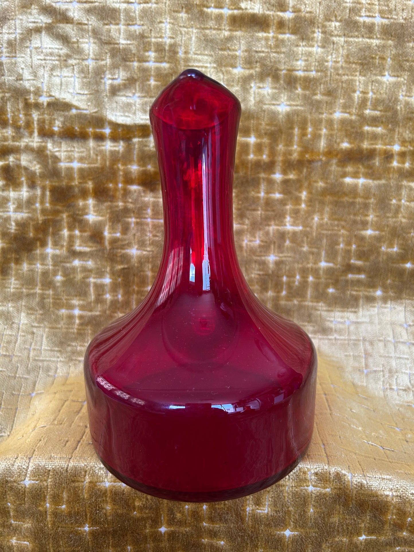 Whitefriars Ruby & Clear Glass Sparrow Beak Jug Large