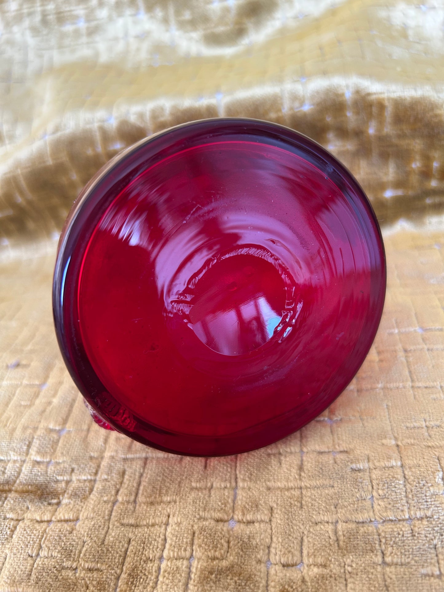 Whitefriars Ruby & Clear Glass Sparrow Beak Jug