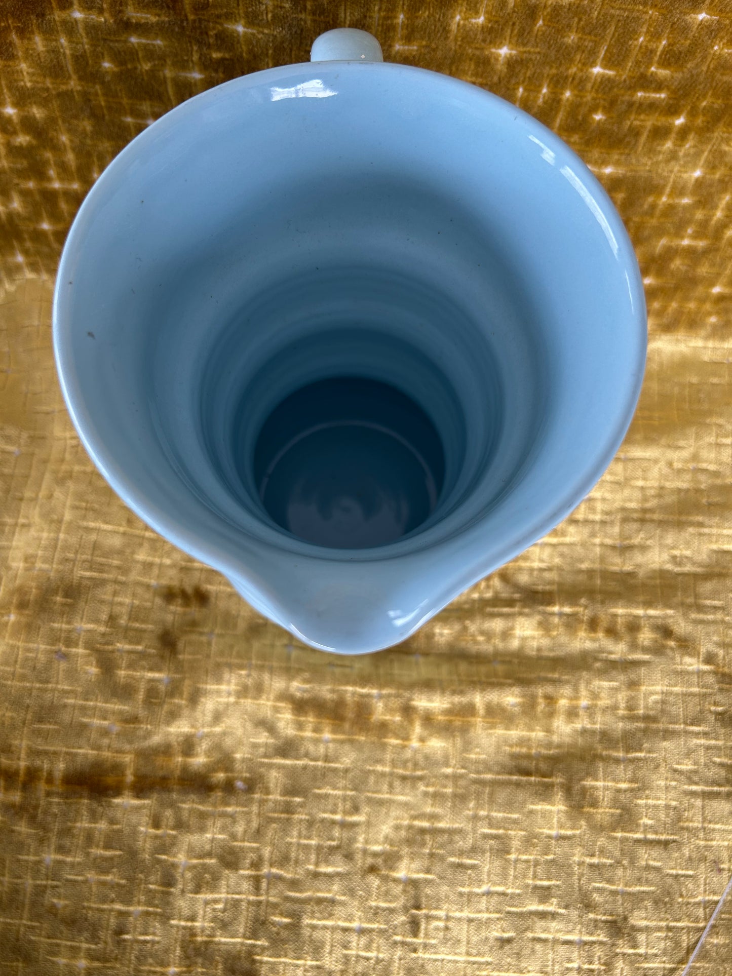 Lovatts Vintage Ceramic Ribbed Jug Pitcher In Pale Blue