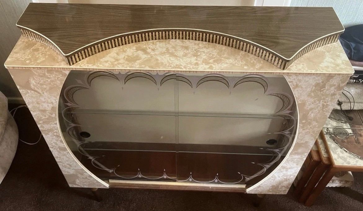 Vintage Retro Art Deco Cocktail / Drinks Cabinet