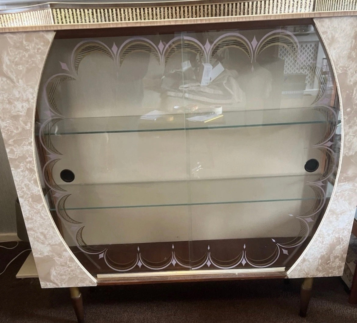 Vintage Retro Art Deco Cocktail / Drinks Cabinet