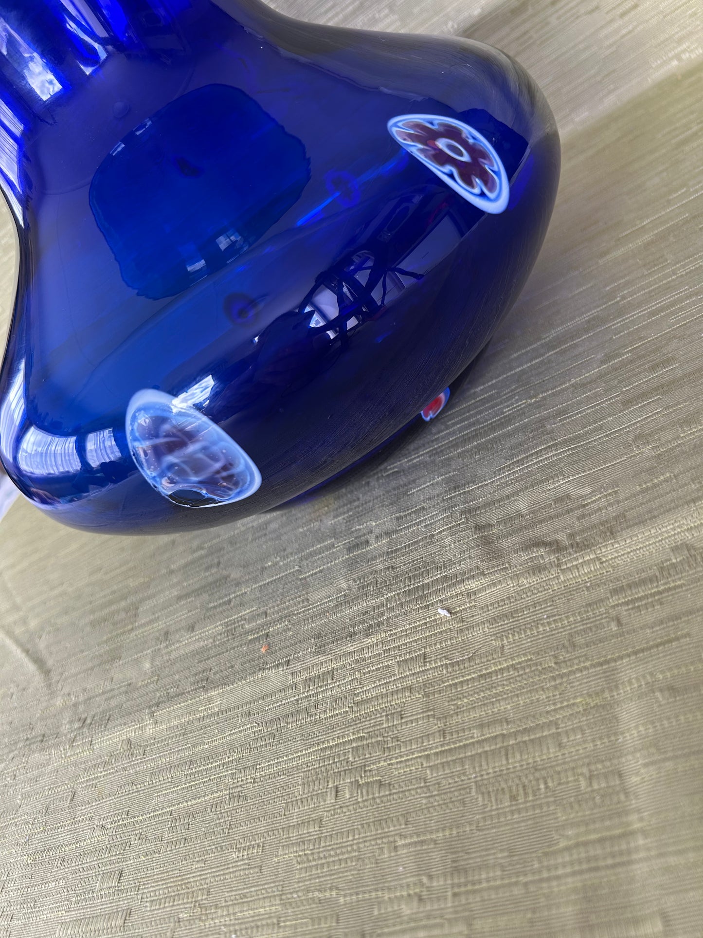Rare stunning Blue Murano Millefiori Glass Vase