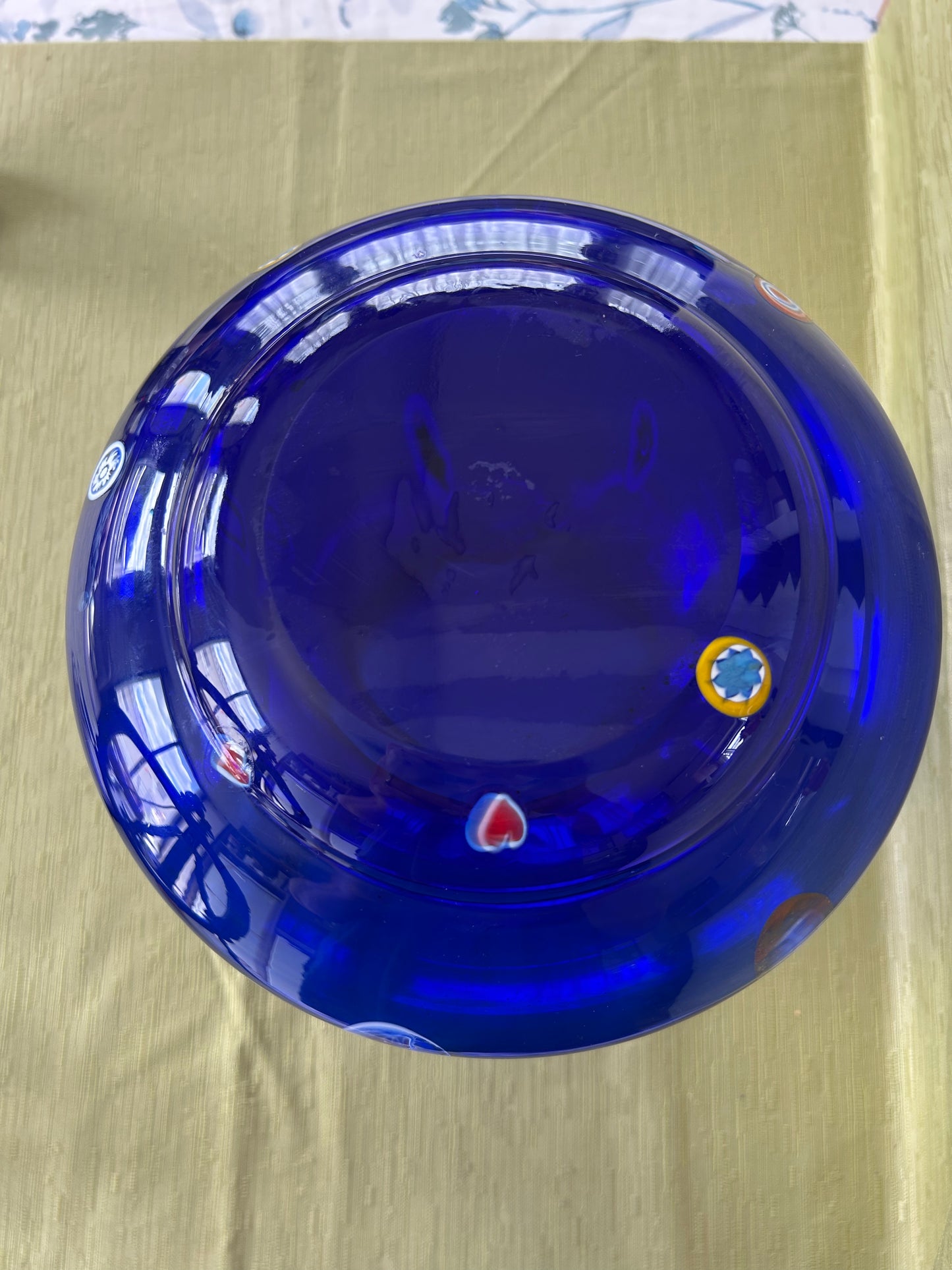 Rare stunning Blue Murano Millefiori Glass Vase