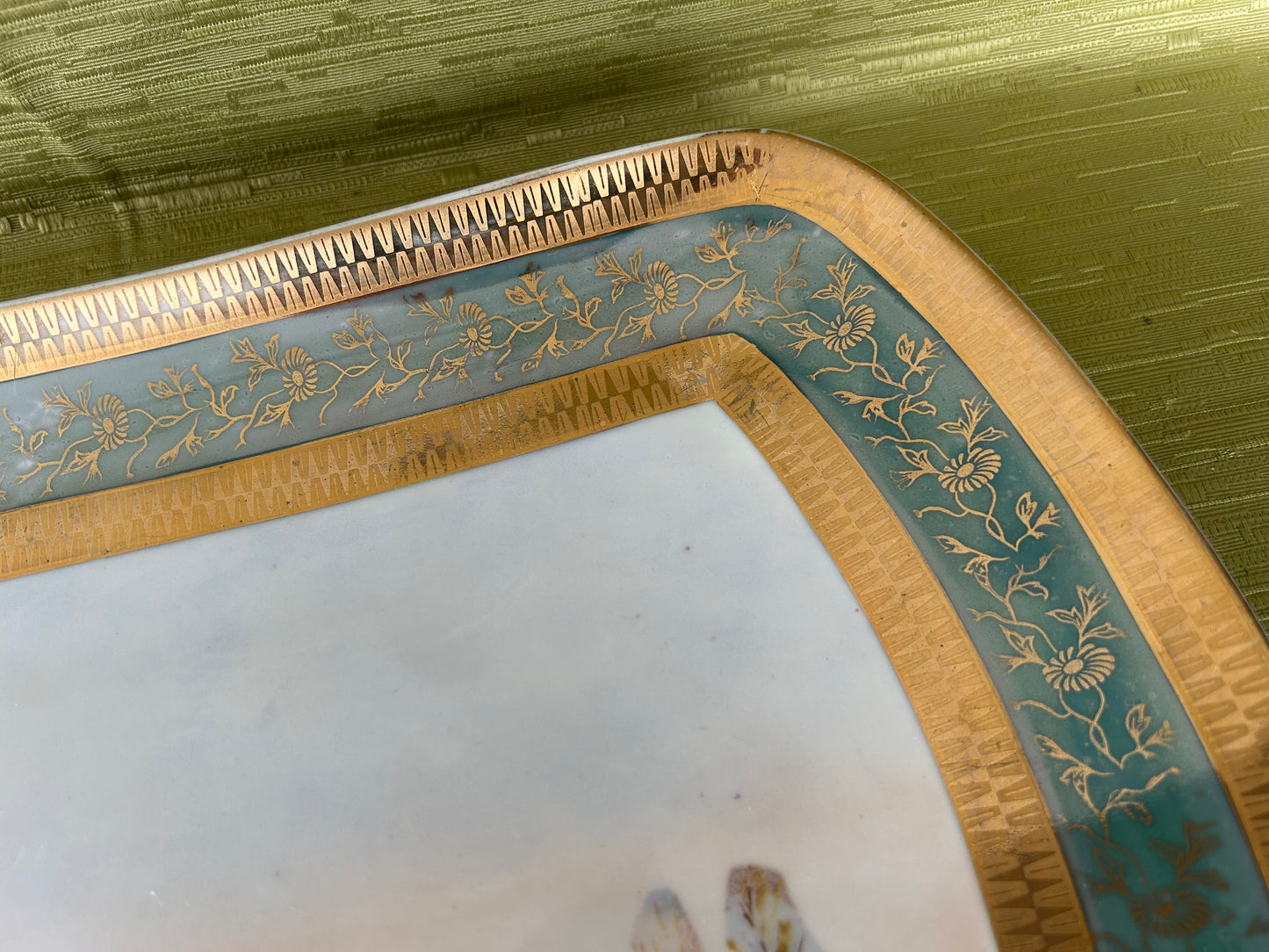 Rare C P Limoges Hunting Scene serving platter / tray