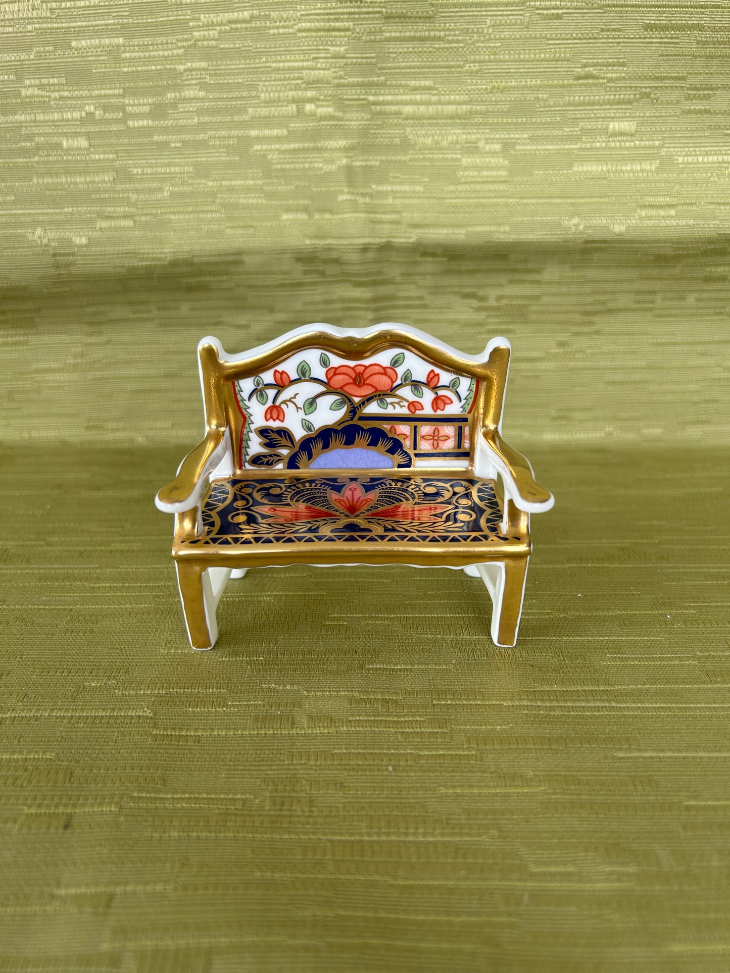 Royal Crown Derby Miniature Garden Bench