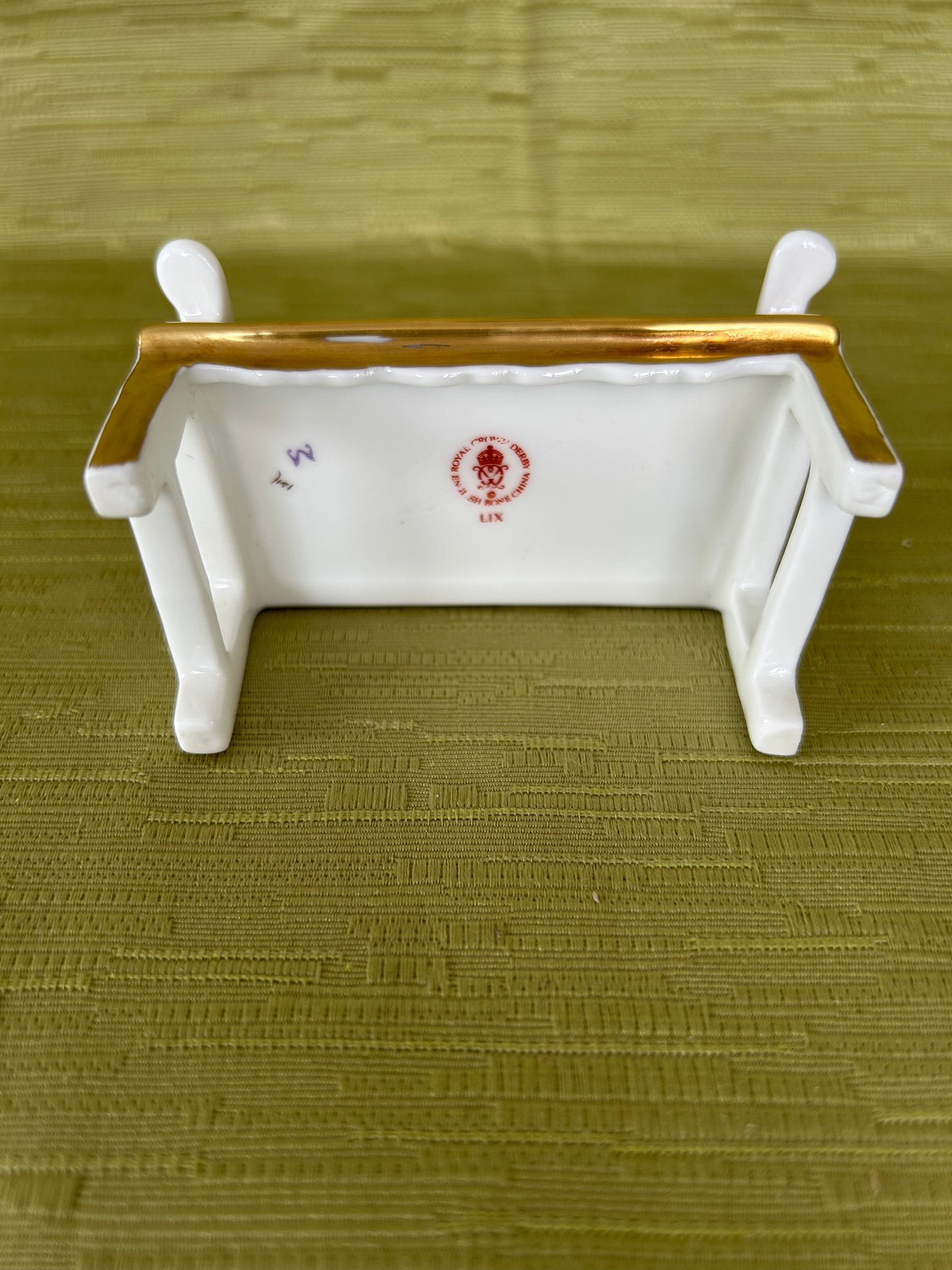 Royal Crown Derby Miniature Garden Bench