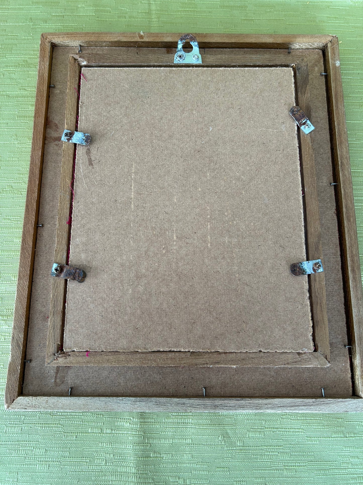 Vintage Mid Century Shell and Jade Art Shadow Box Featuring Floral Art