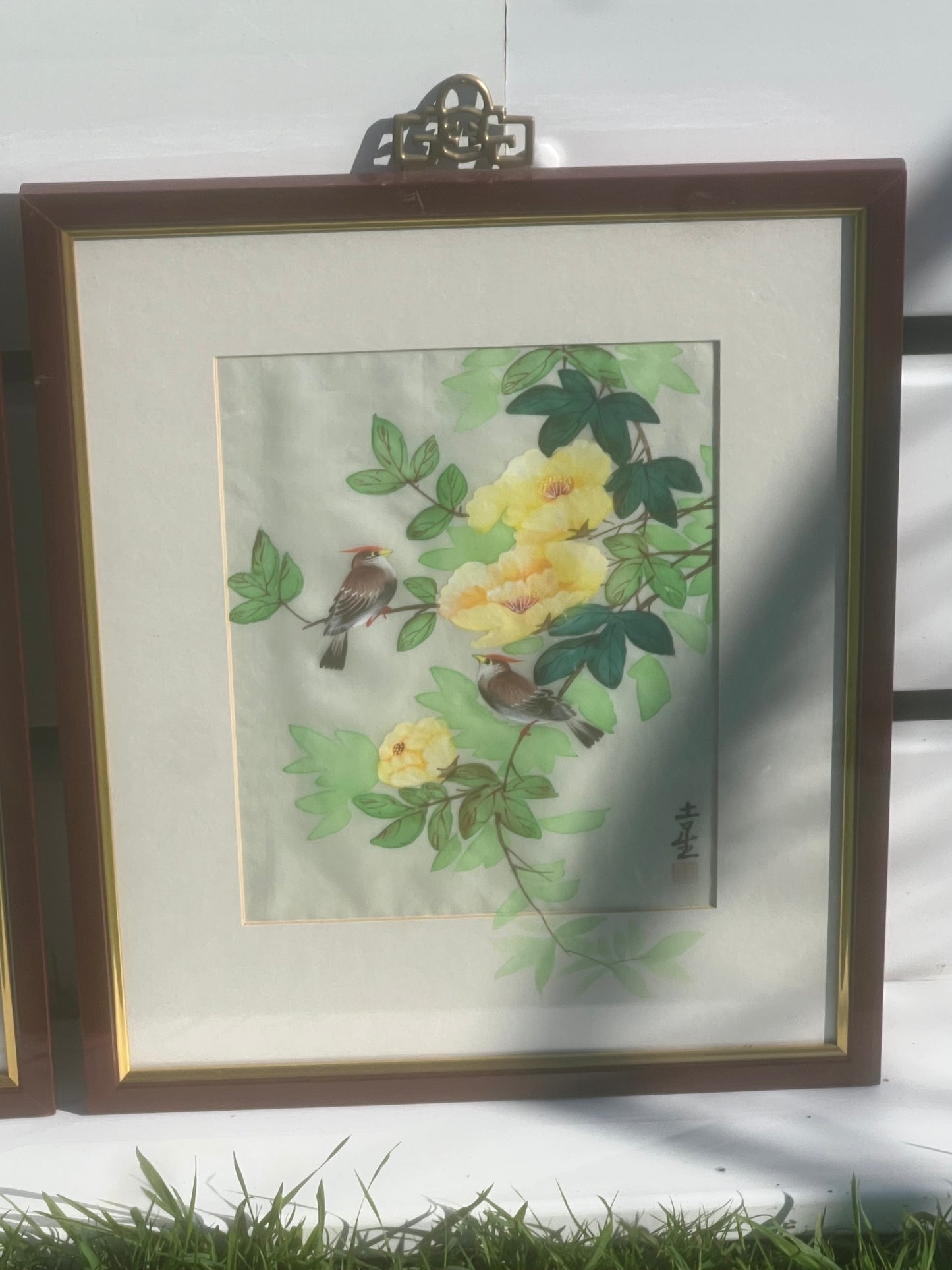 Original Set Of 4 Chinese Watercolours Silk Signed COA Rinalda Ward Qui-sang