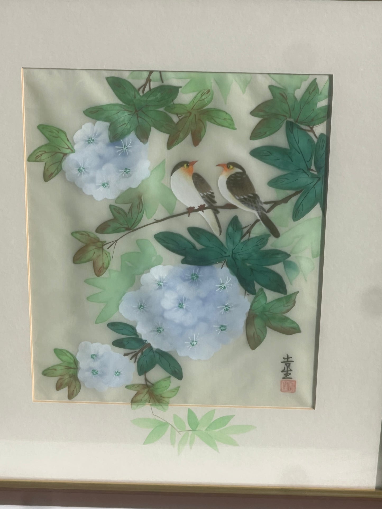 Original Set Of 4 Chinese Watercolours Silk Signed COA Rinalda Ward Qui-sang
