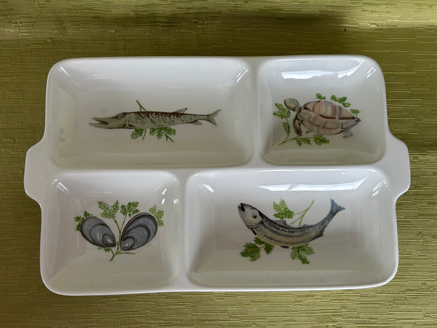 Vintage Pontesa Espana Seafood Platter In Excellent Condition Made In Spain