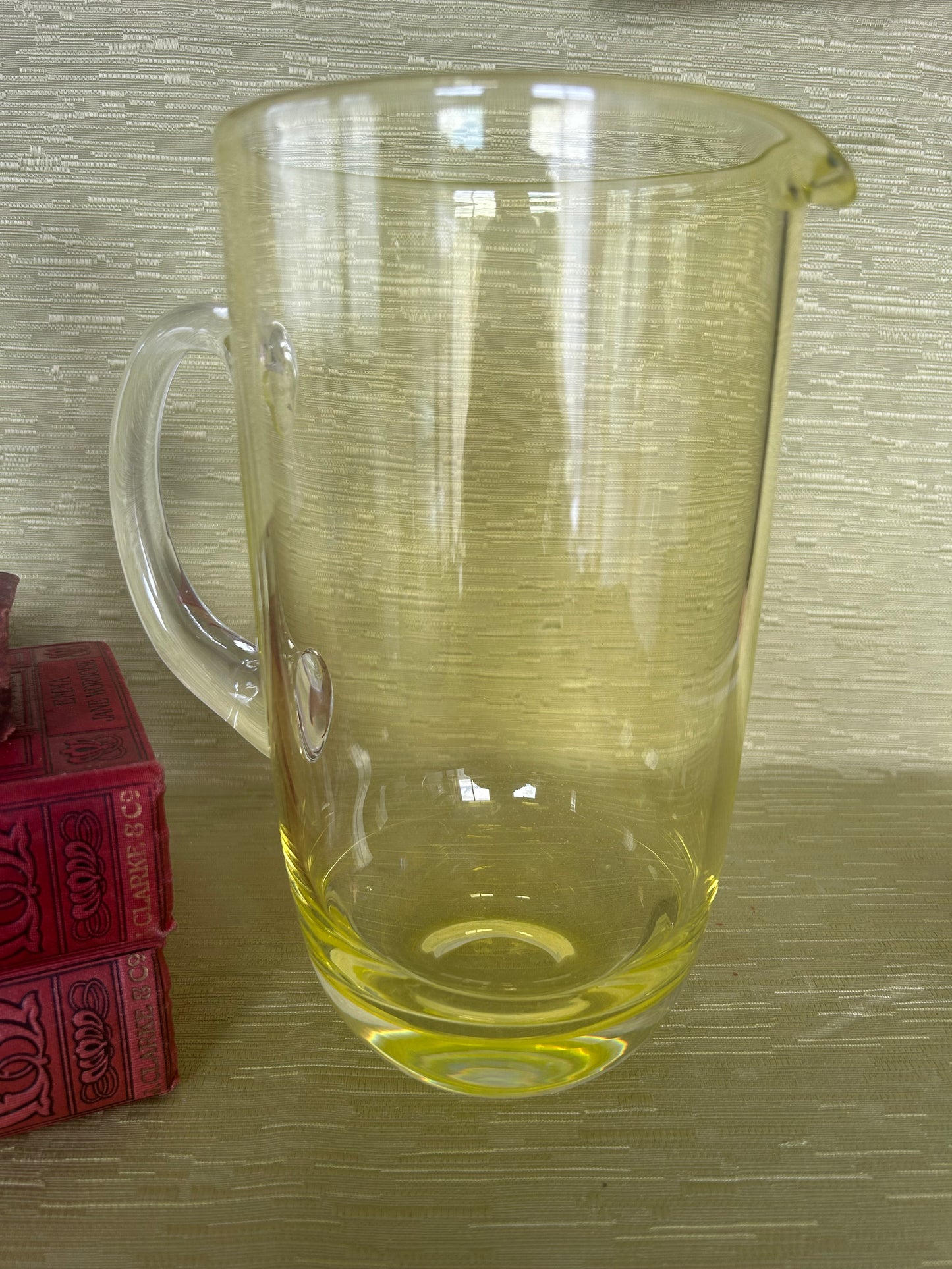 Vintage Yellow Citrine Lemonade Water Jug Handcrafted