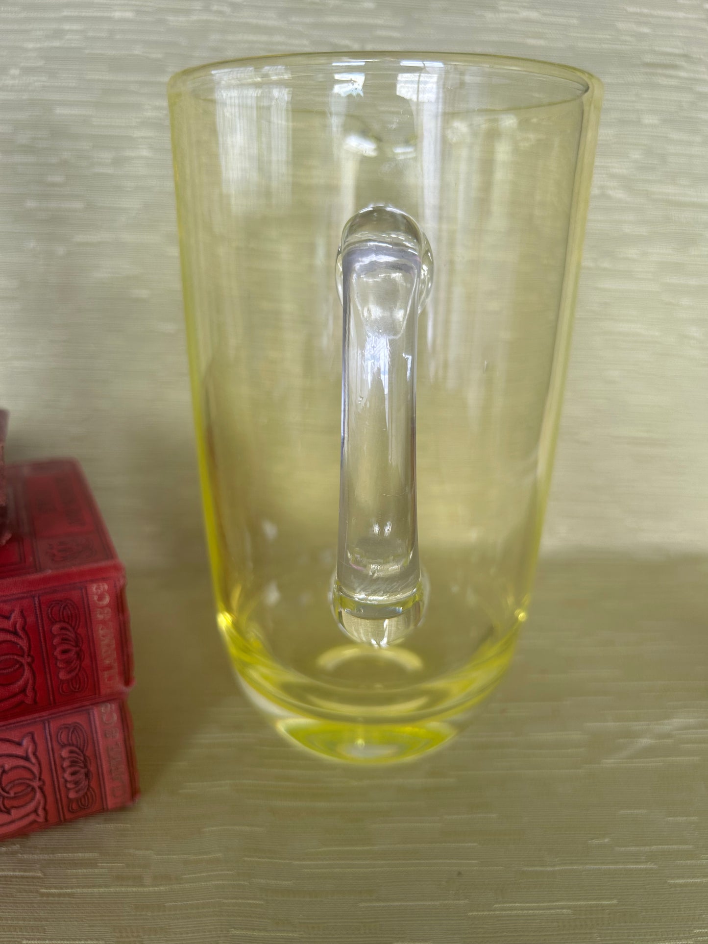 Vintage Yellow Citrine Lemonade Water Jug Handcrafted