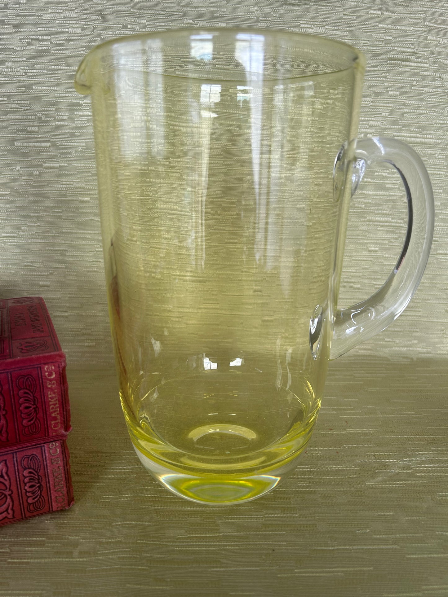 Vintage Yellow Citrine Lemonade Water Jug Handcrafted