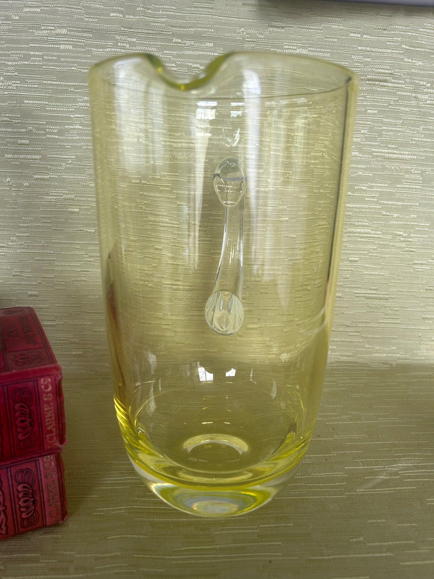 Vintage Yellow Citrine Lemonade Water Jug Handcrafted
