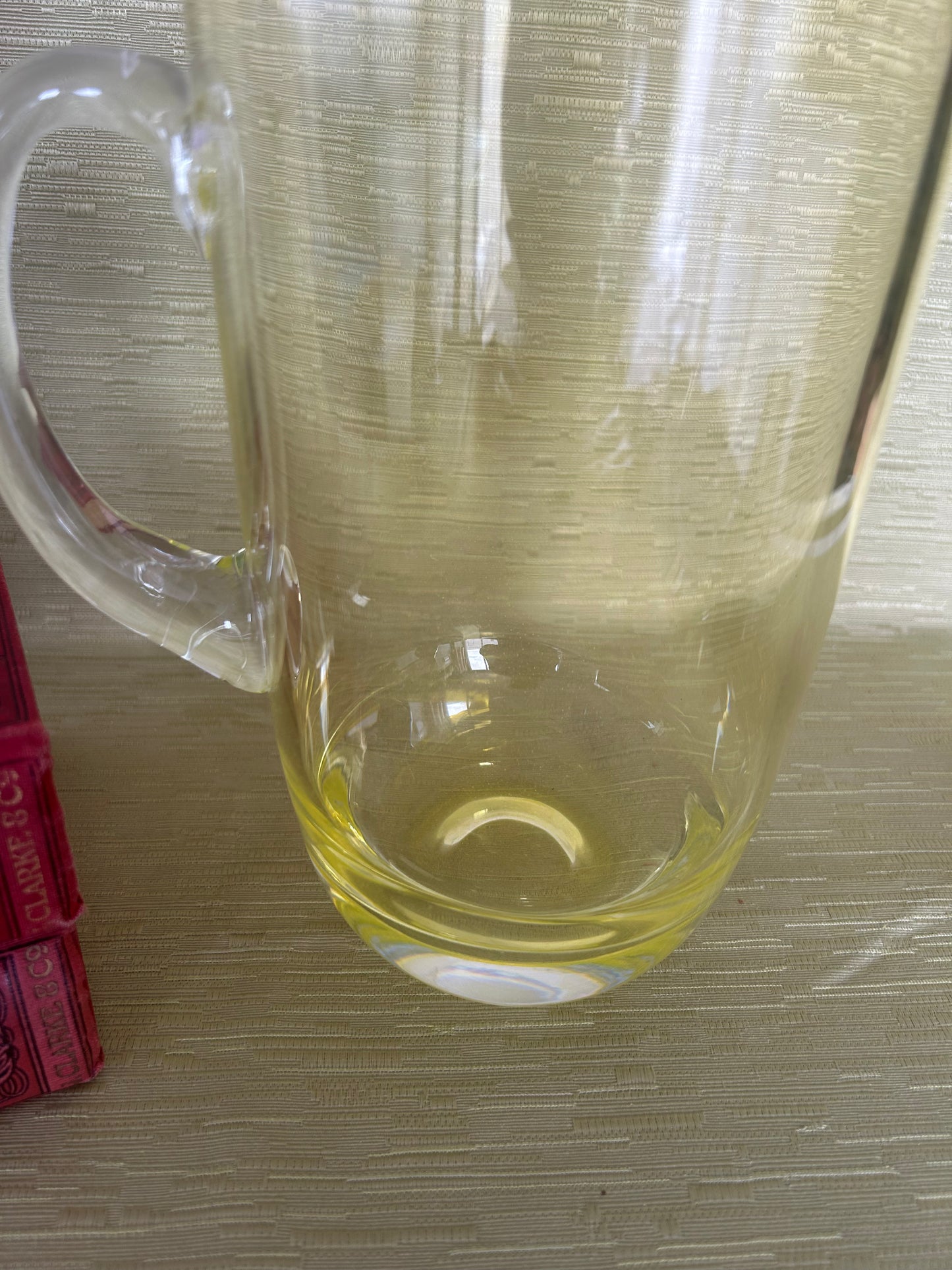 Vintage Yellow Citrine Lemonade Water Jug Handcrafted