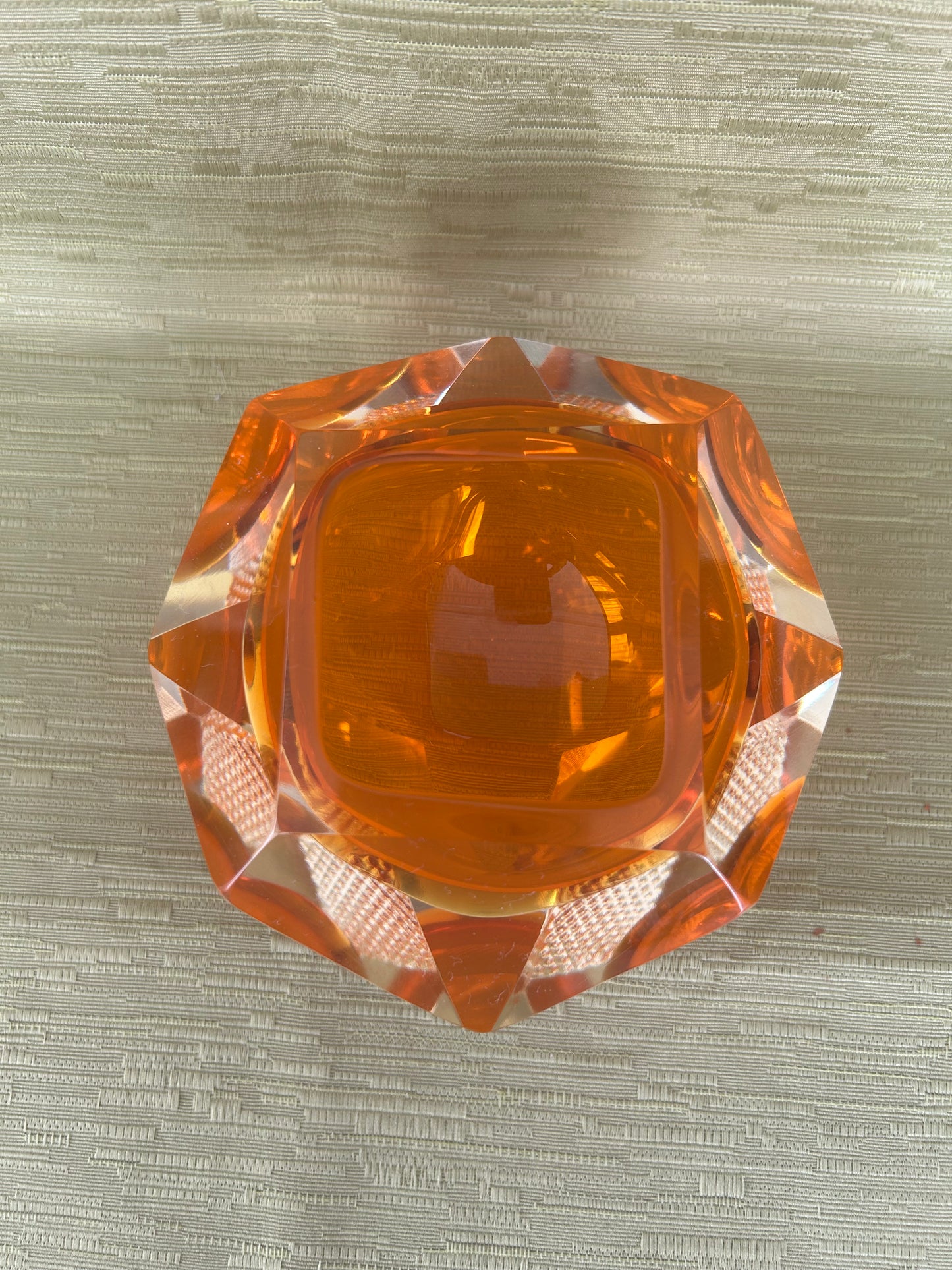 Vintage Italian Murano Glass attributed to Flavio Poli for Seguso 1960s in Vibrant Orange