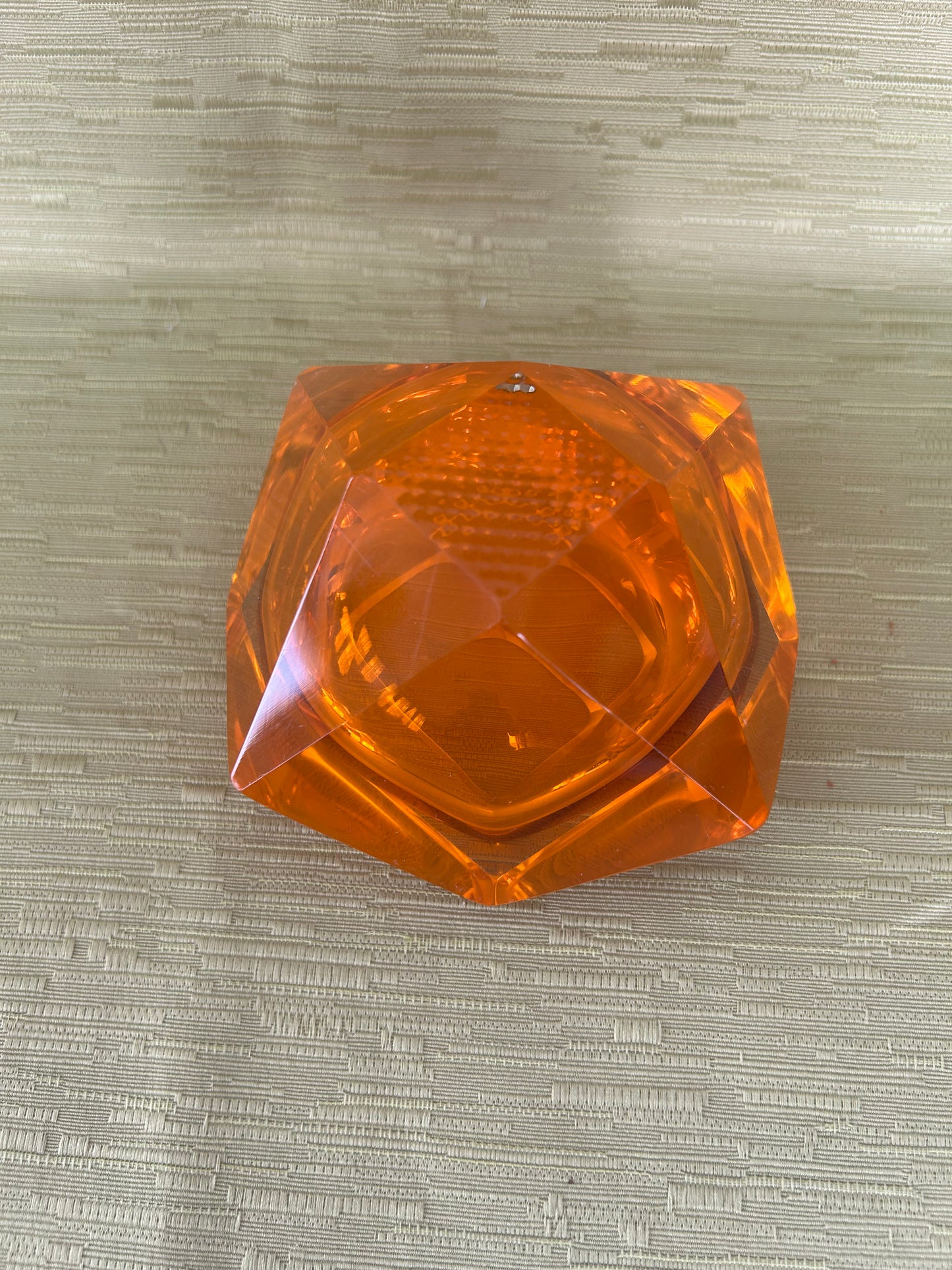 Vintage Italian Murano Glass attributed to Flavio Poli for Seguso 1960s in Vibrant Orange