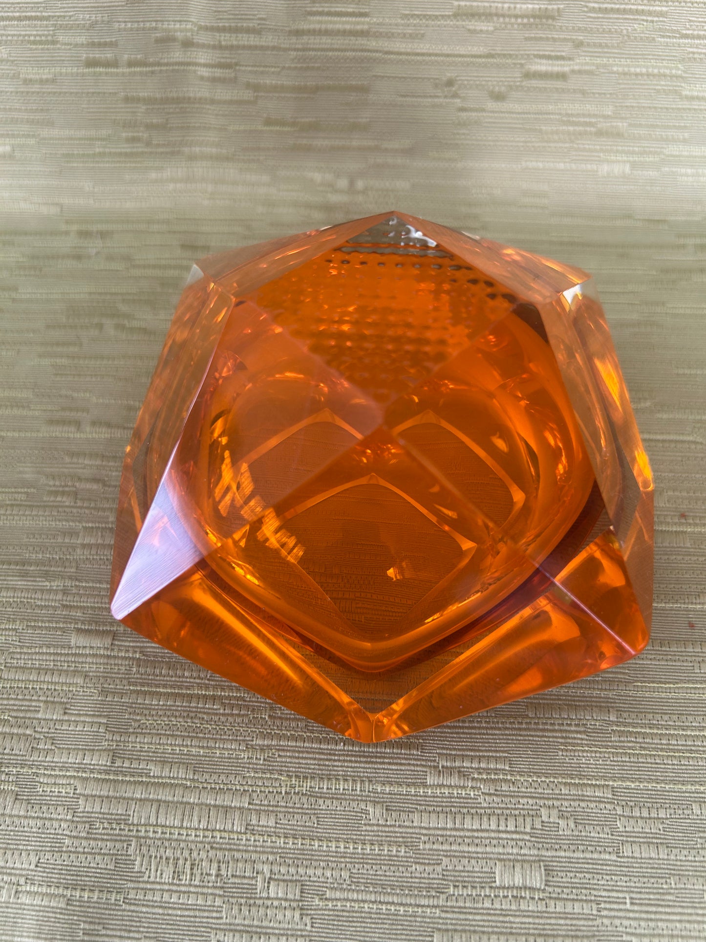 Vintage Italian Murano Glass attributed to Flavio Poli for Seguso 1960s in Vibrant Orange