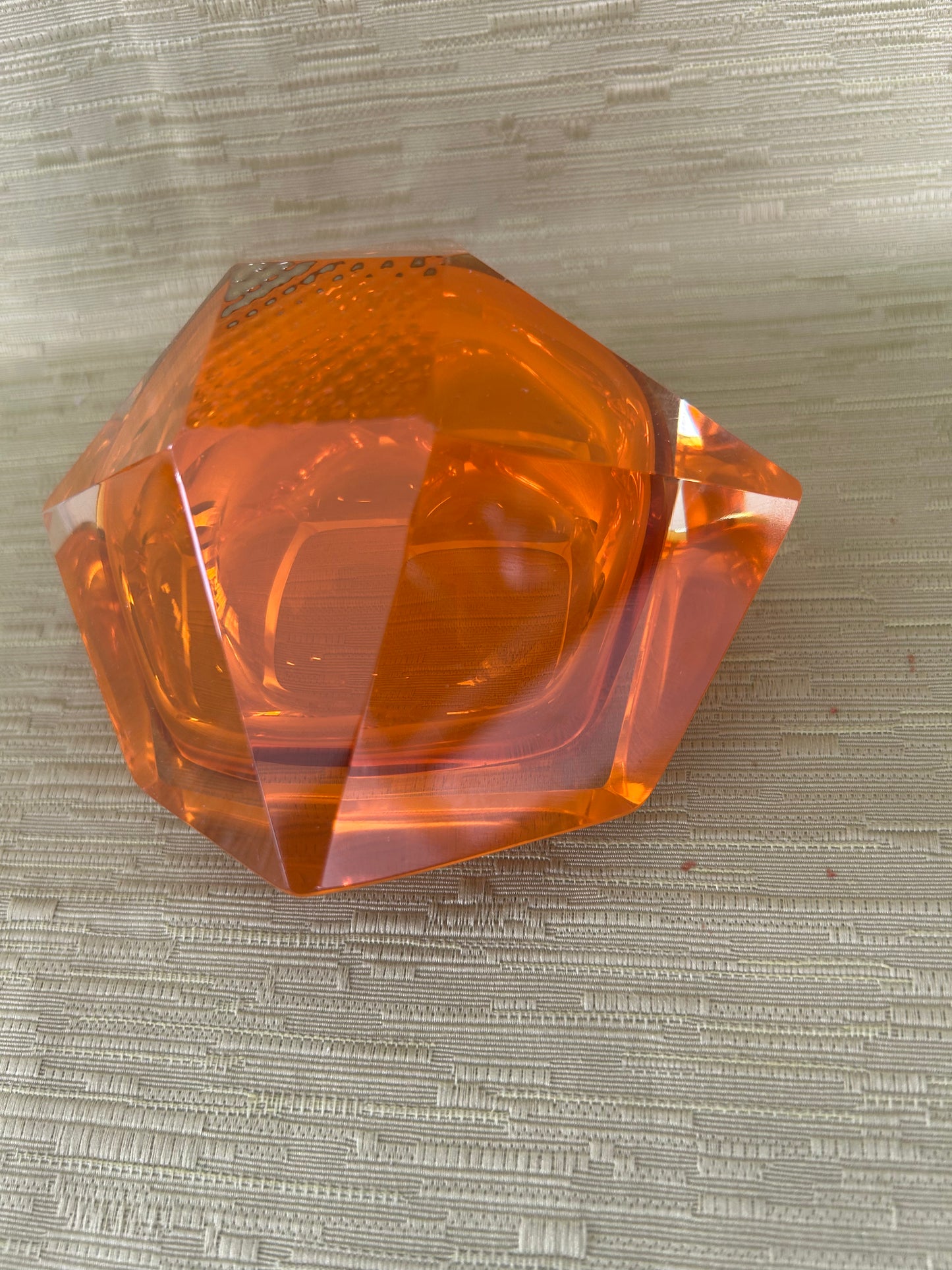 Vintage Italian Murano Glass attributed to Flavio Poli for Seguso 1960s in Vibrant Orange