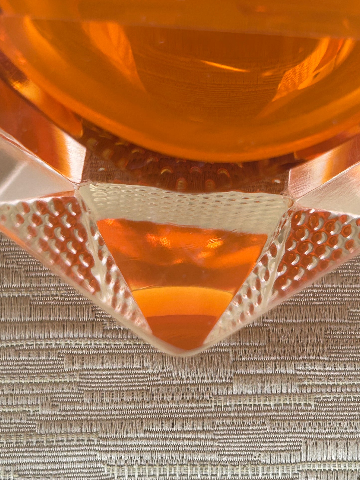 Vintage Italian Murano Glass attributed to Flavio Poli for Seguso 1960s in Vibrant Orange