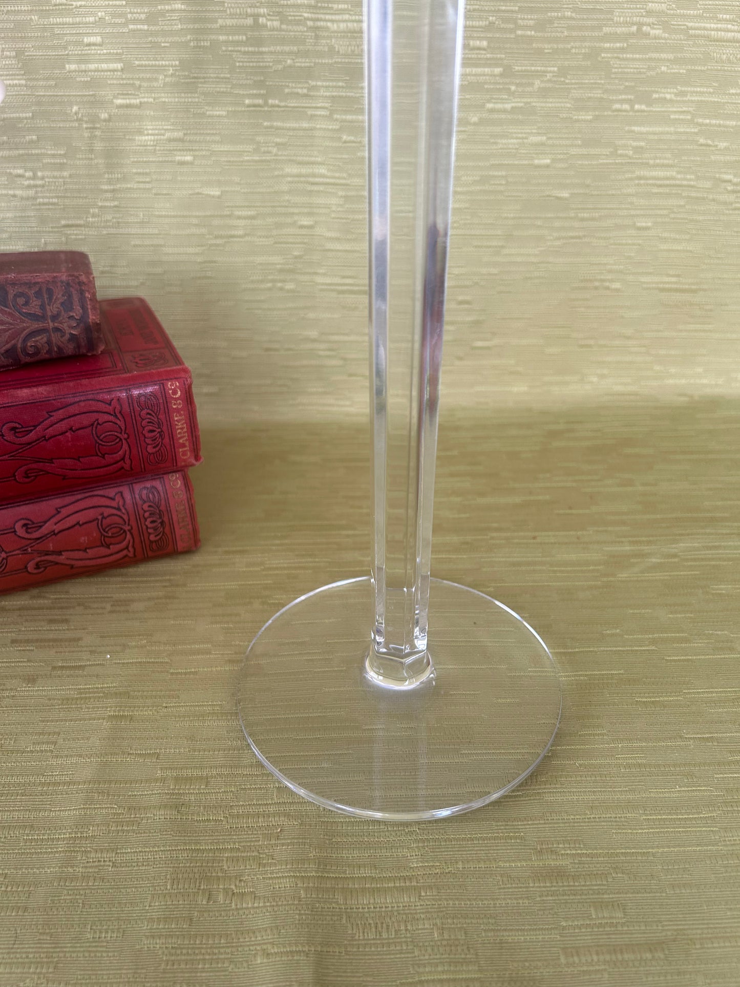 Stunning Louise Kennedy Pair of Large Crystal Candlesticks
