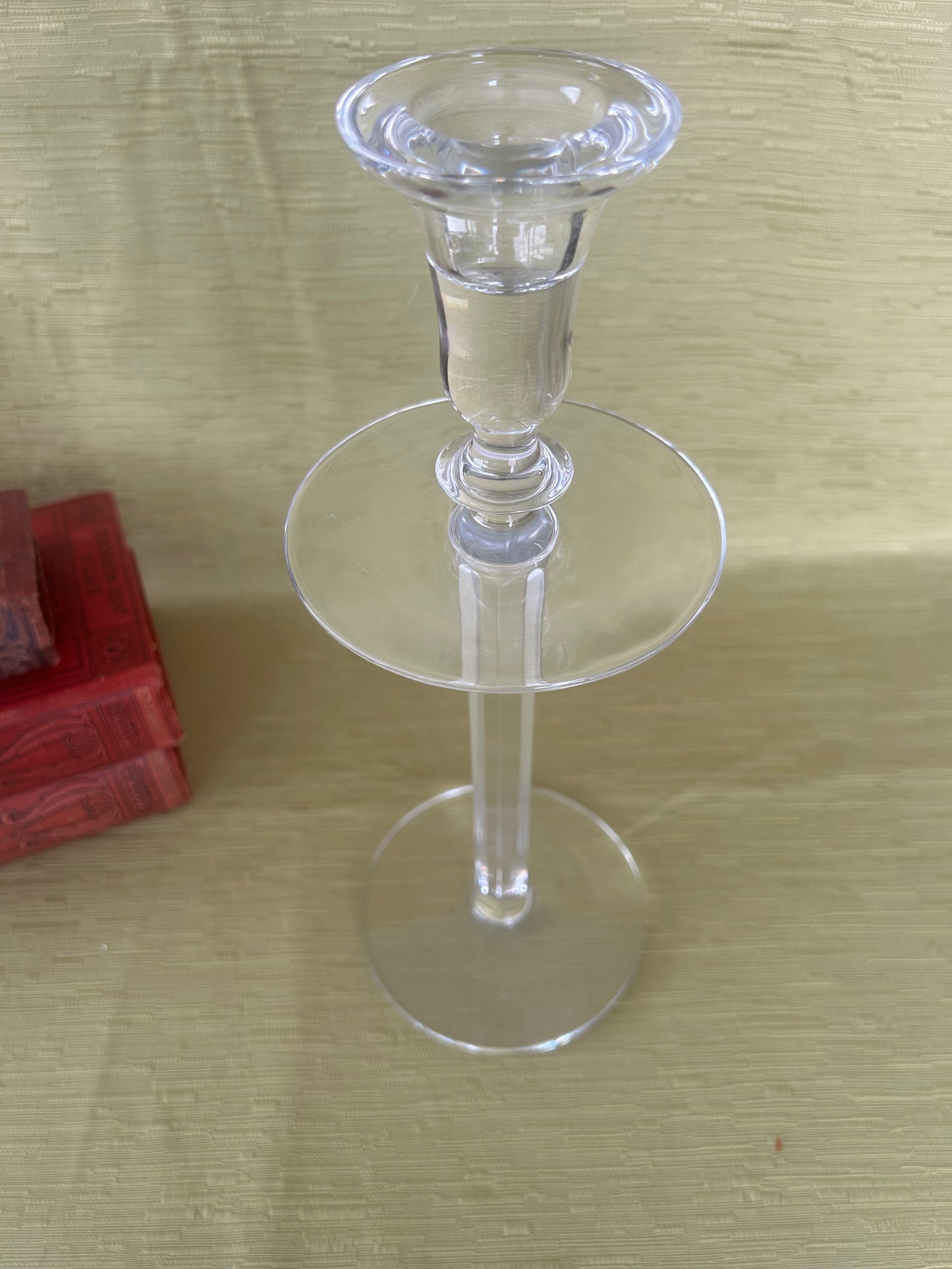 Stunning Louise Kennedy Pair of Large Crystal Candlesticks