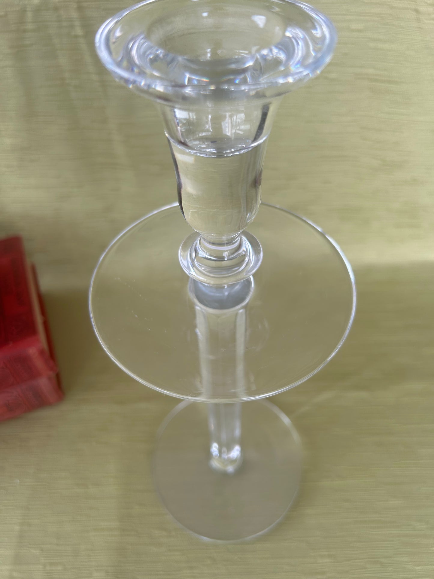 Stunning Louise Kennedy Pair of Large Crystal Candlesticks