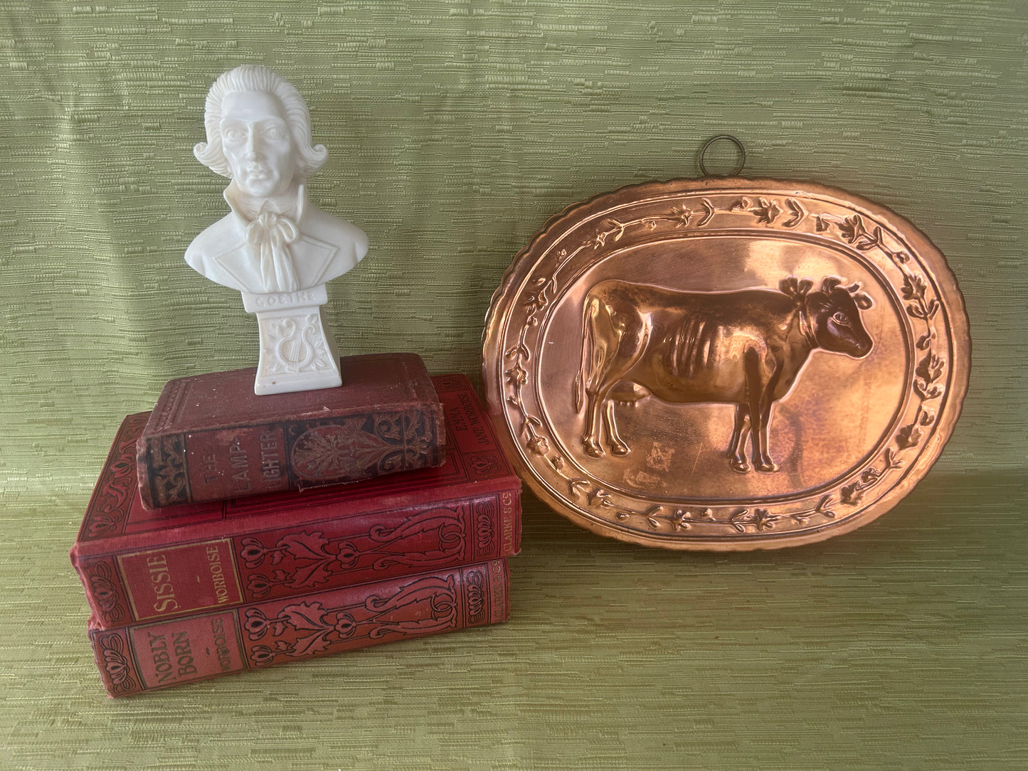 Vintage Copper Cow Bull Wall Plaque