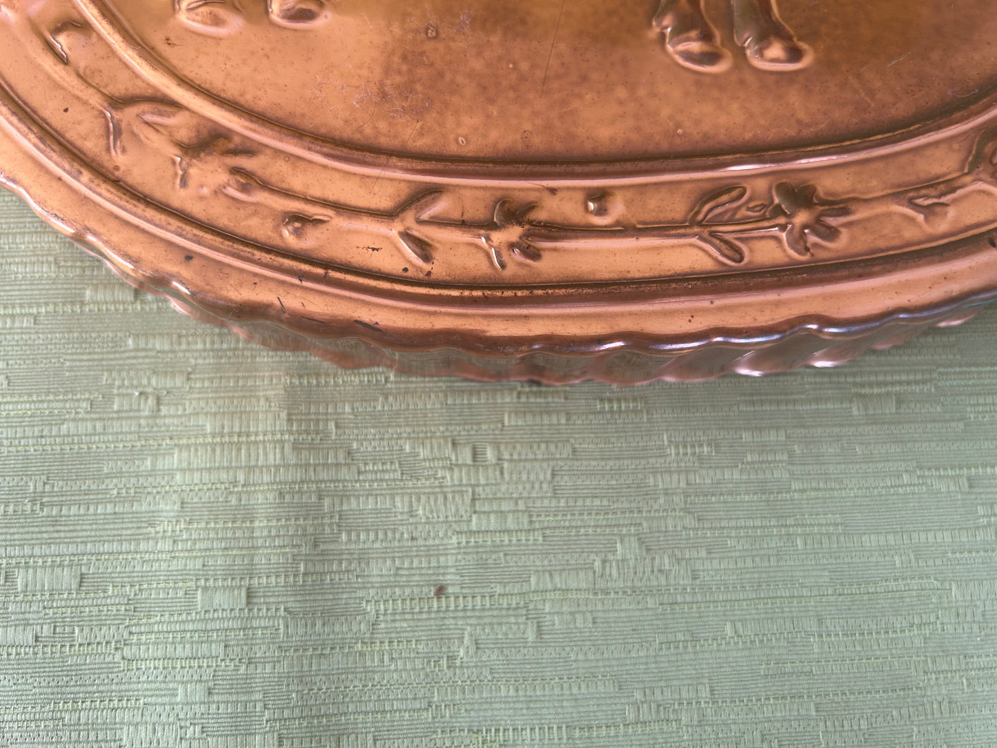 Vintage Copper Cow Bull Wall Plaque