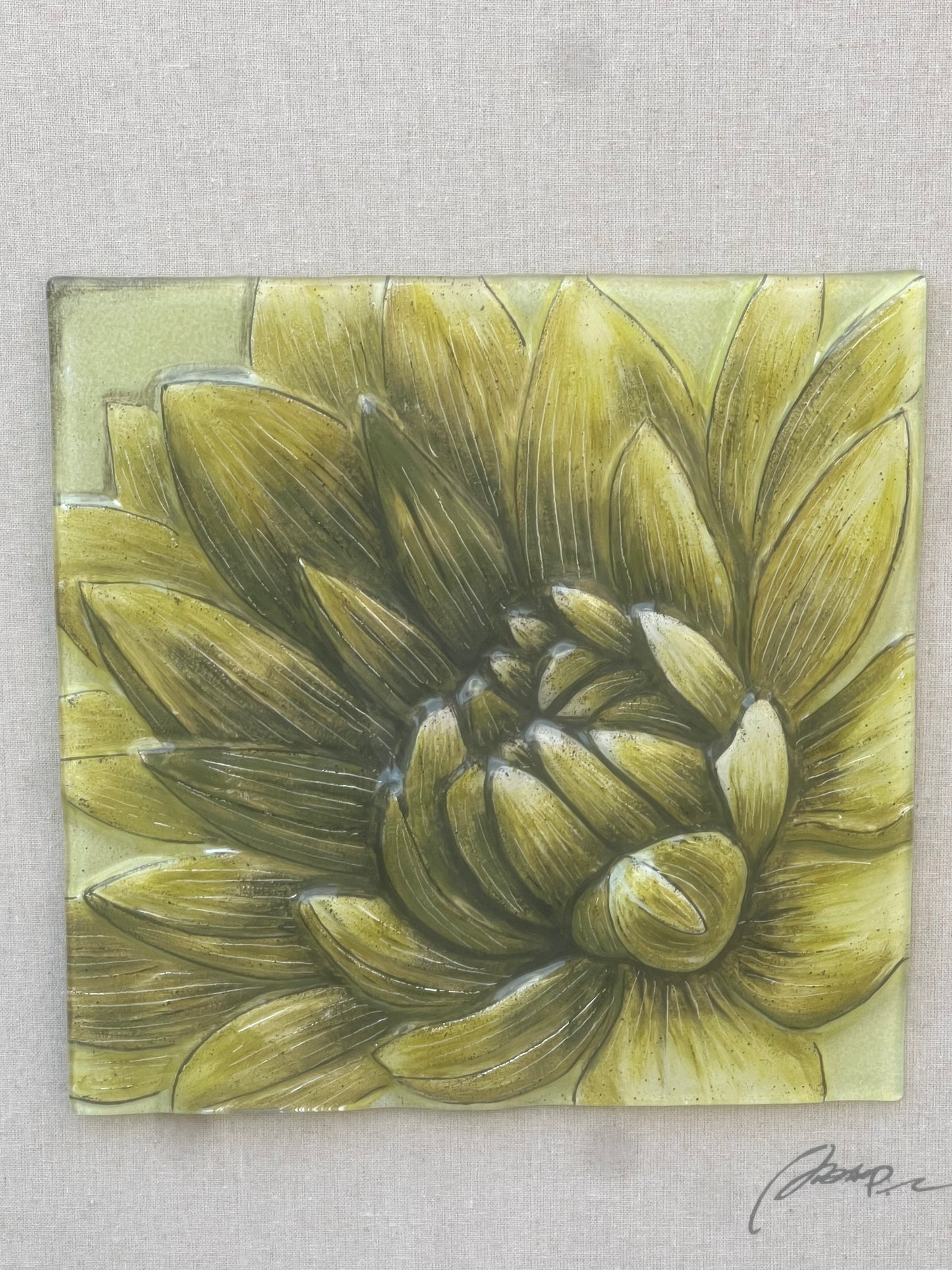 Rob Pohl Decoupage 3D Glass / Canvas Framed Signed Art