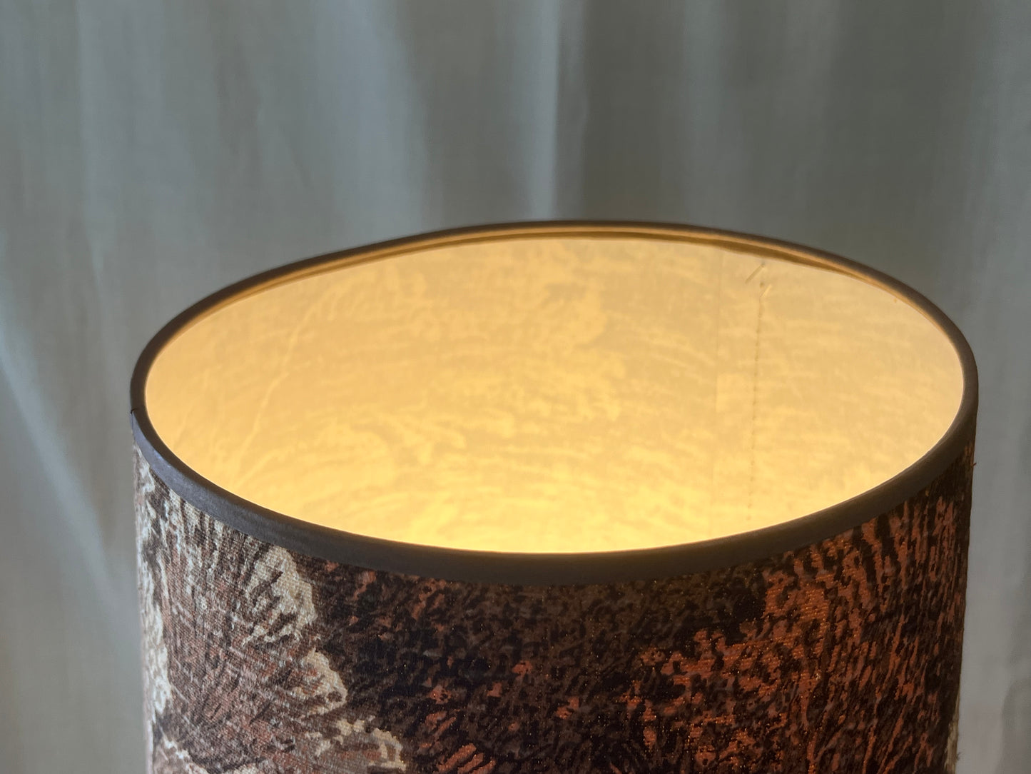 Mid-Century Stein Keramik Fat Lava Double Bulb Lamp including shade