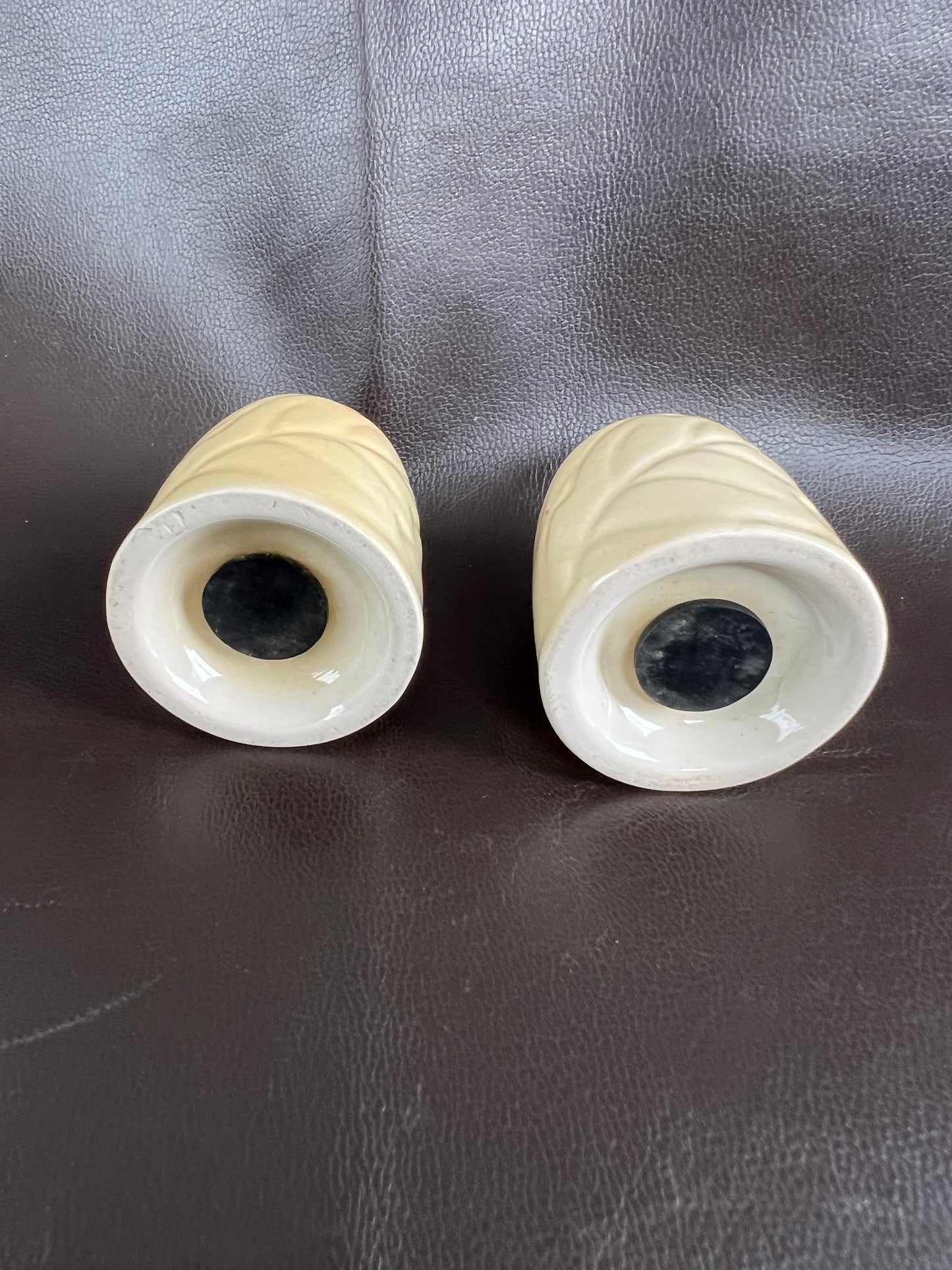 Vintage Carlton Ware Leaf Design Salt & Pepper Pots Autumn Theme With Stoppers