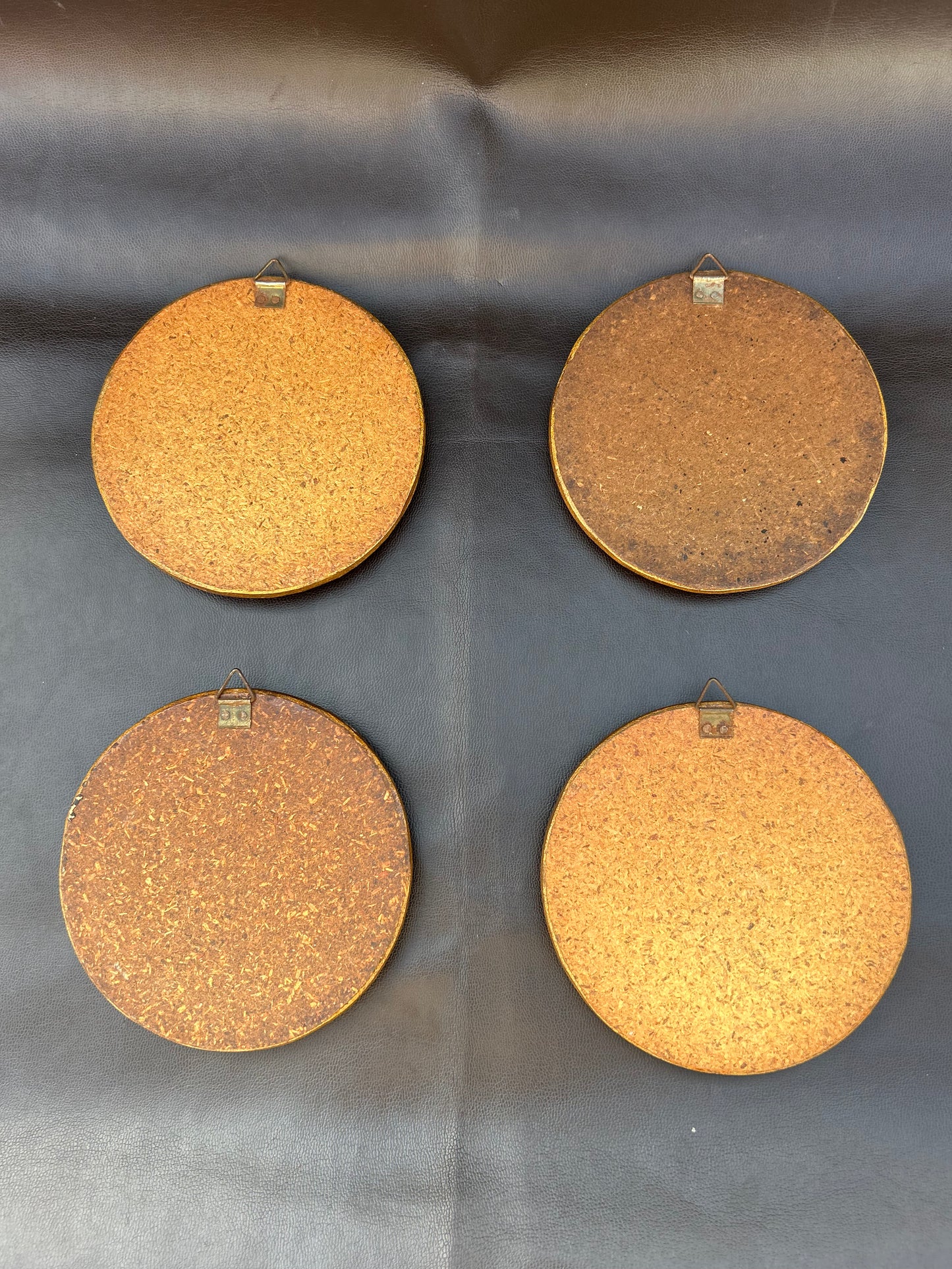 Vintage Lithograph Round Wall Plaques Of Venice Landmarks Rare Italy Set Of 4