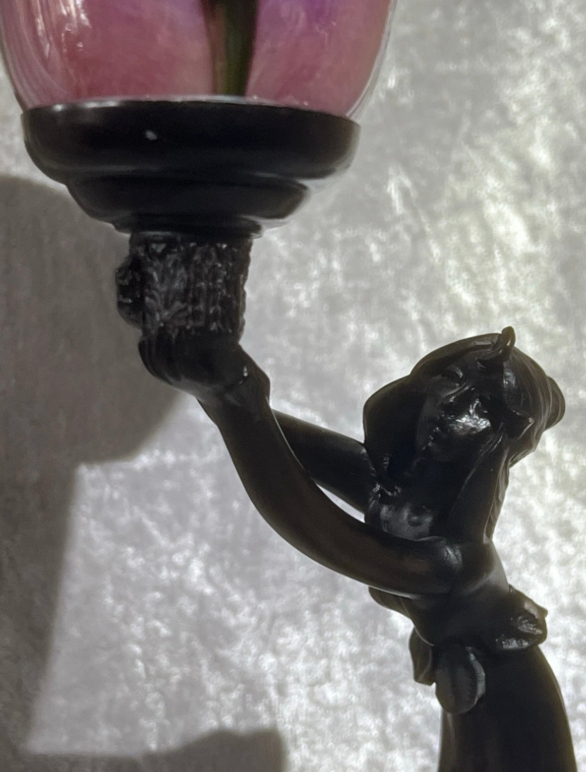 Vintage Art Nouveau style Bronze Effect Resin Table Lamp Lady