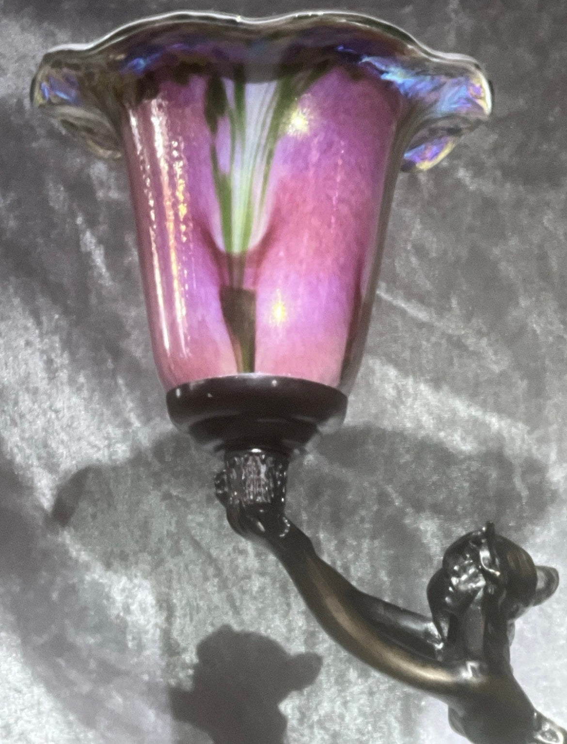 Vintage Art Nouveau style Bronze Effect Resin Table Lamp Lady