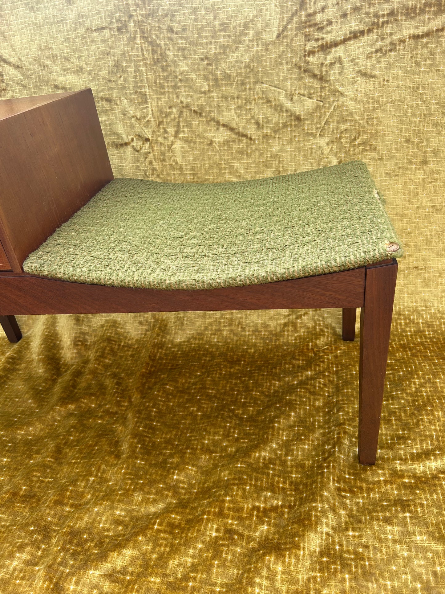 Chippy Heath telephone table & seat 1960s/1970s With Pull Out Directory
