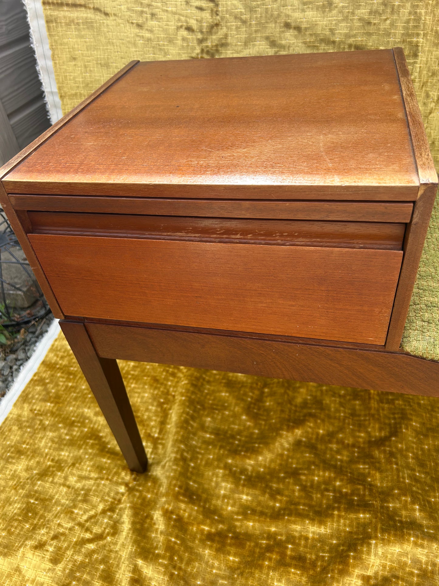 Chippy Heath telephone table & seat 1960s/1970s With Pull Out Directory