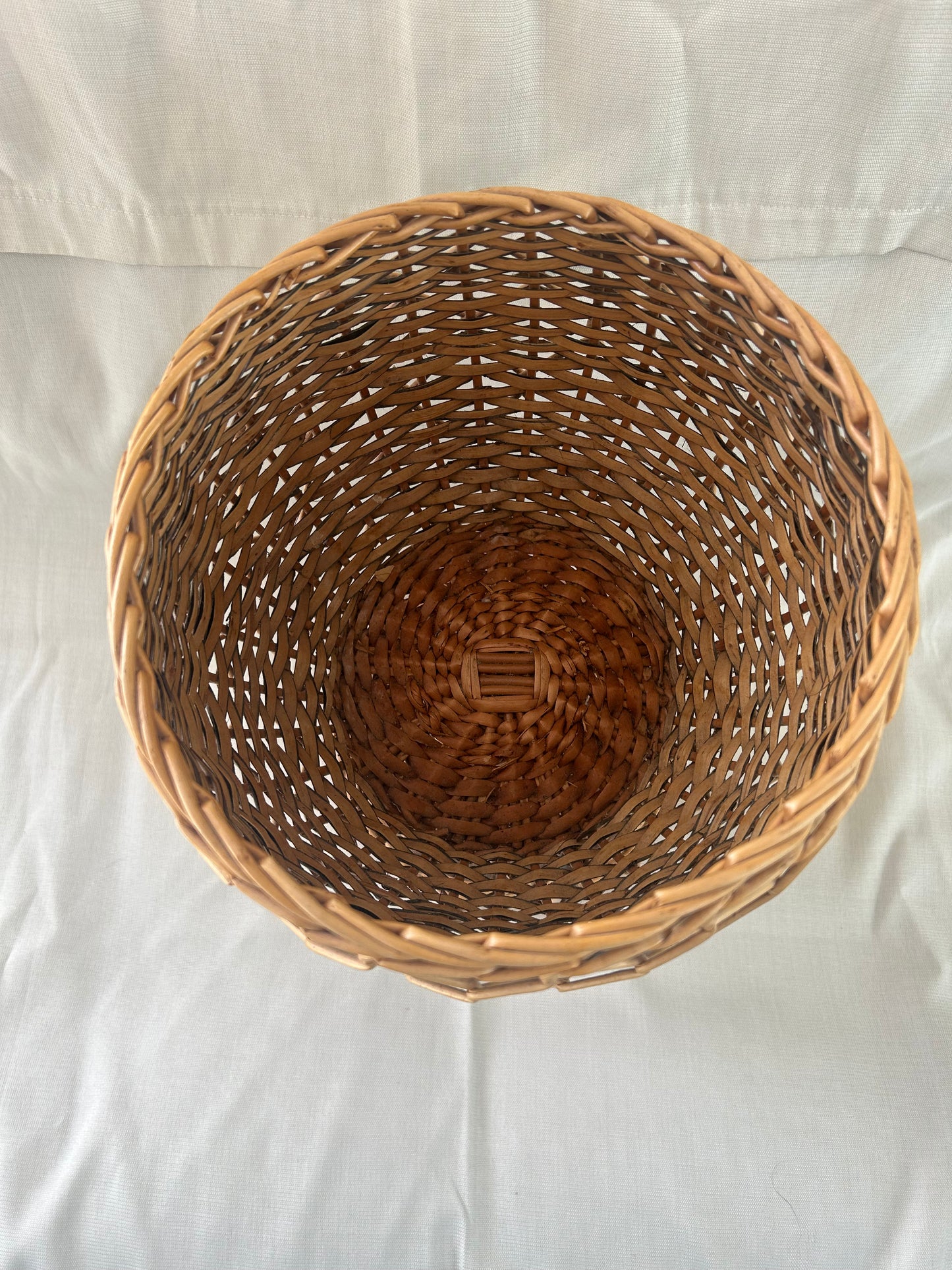 Vintage Retro Wicker Bamboo Footed Plant Pot Stand