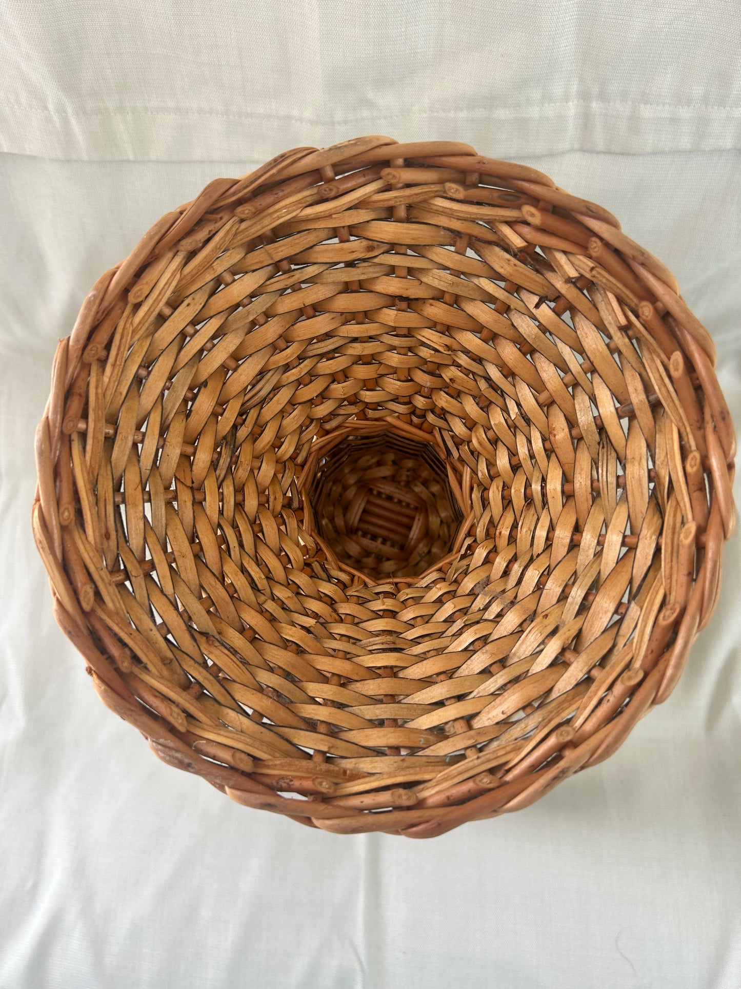 Vintage Retro Wicker Bamboo Footed Plant Pot Stand