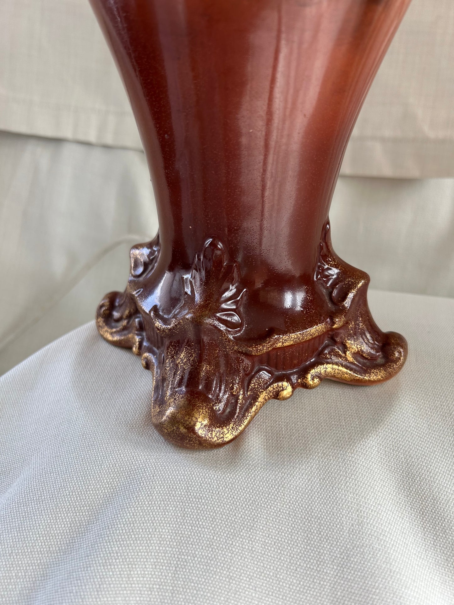 Vintage Rare Falcon Ware Pottery Vases Converted To Lamps